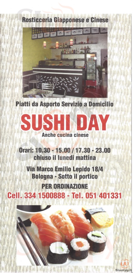 Sushi Day Bologna menù 1 pagina