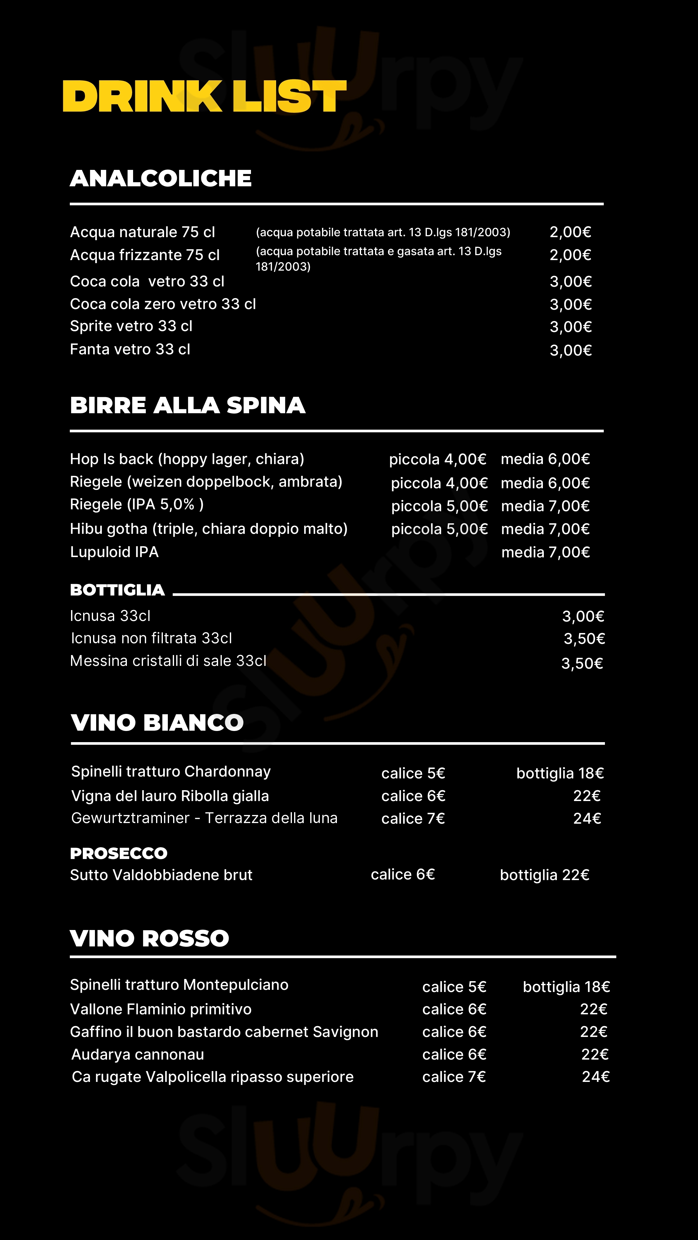 Ciccio's Food Acilia Roma menù 1 pagina