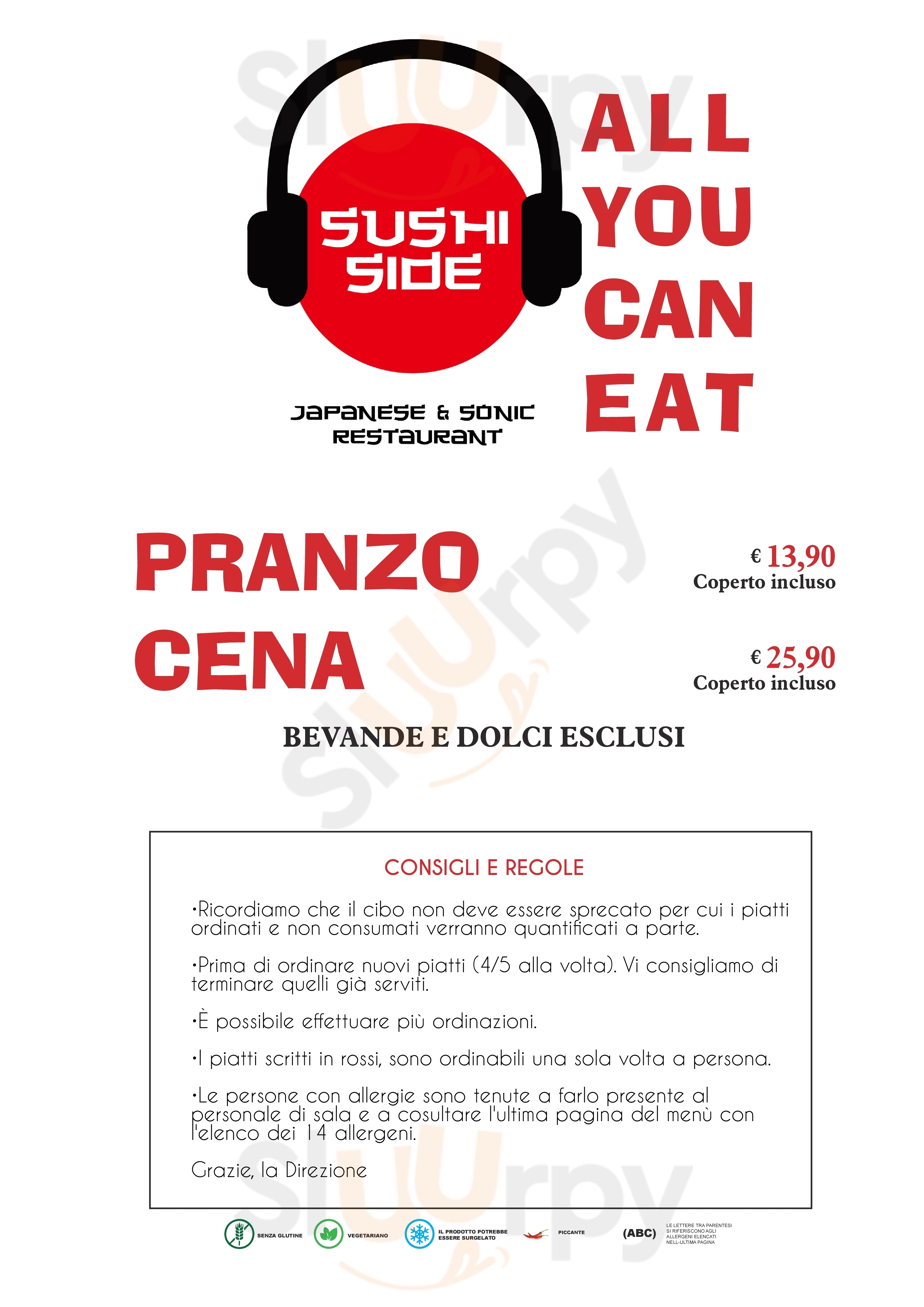 Sushi Side Torino menù 1 pagina
