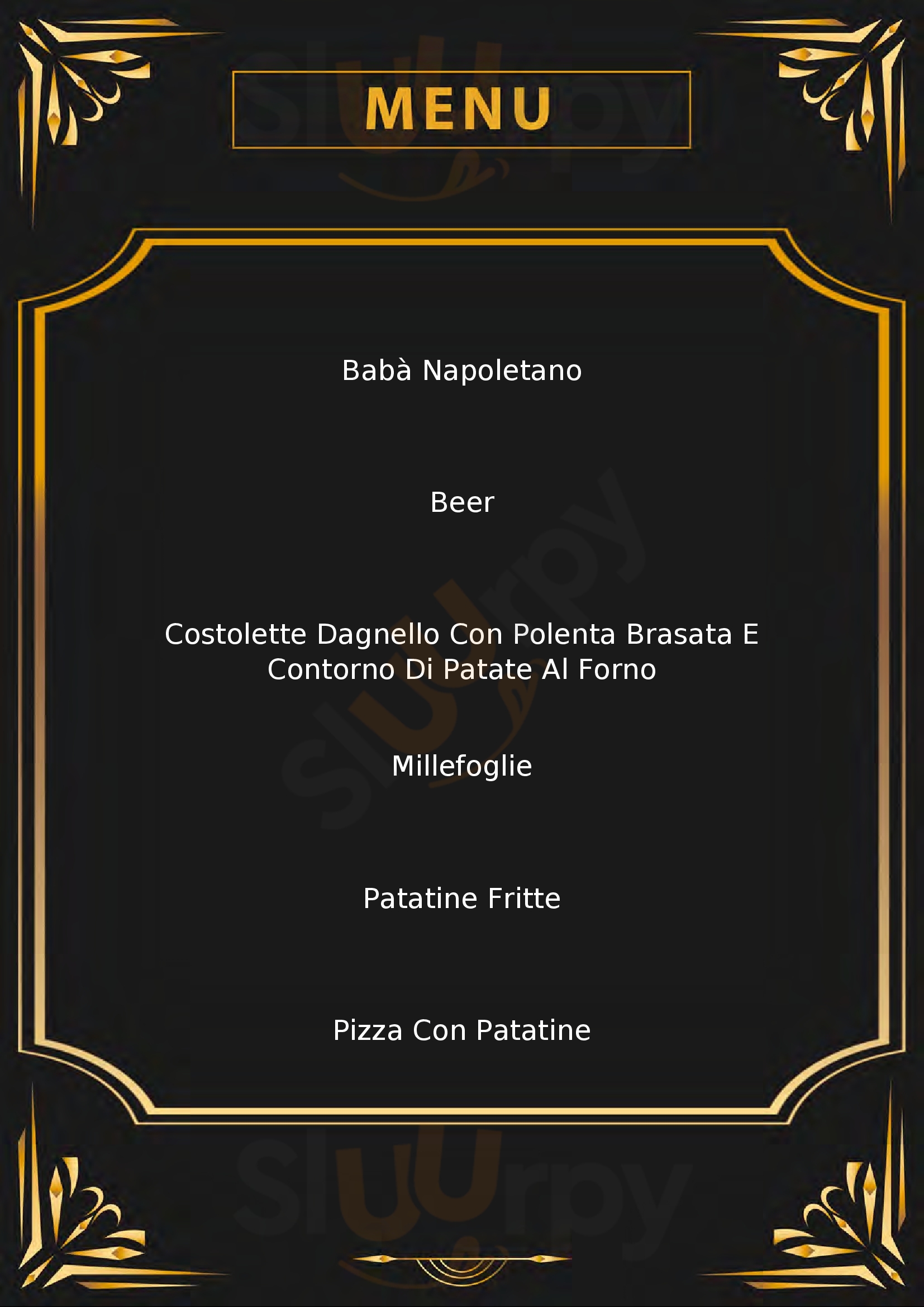 Ristorante Pizzeria AL TROMBONE Udine menù 1 pagina