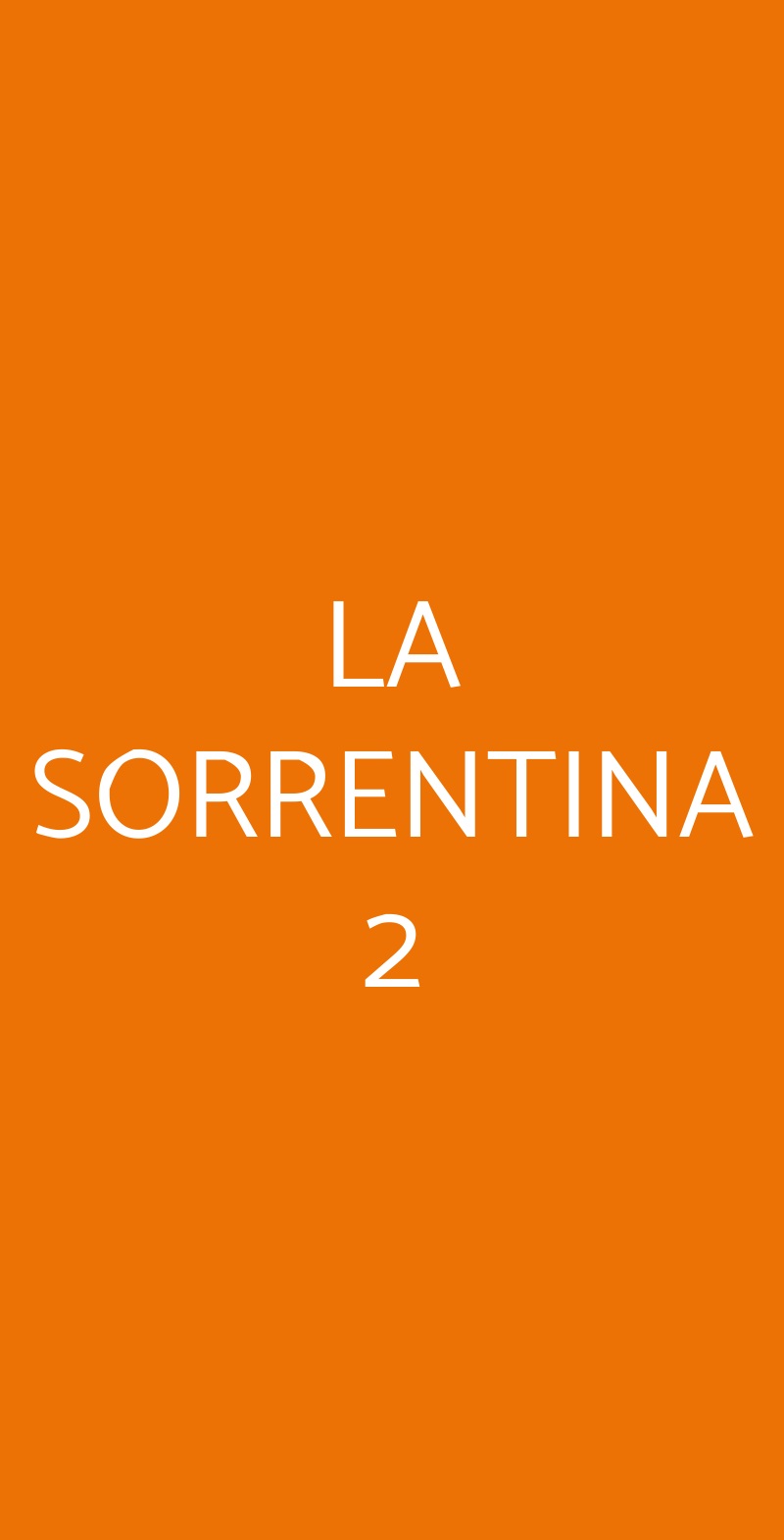 LA SORRENTINA 2 Genova menù 1 pagina