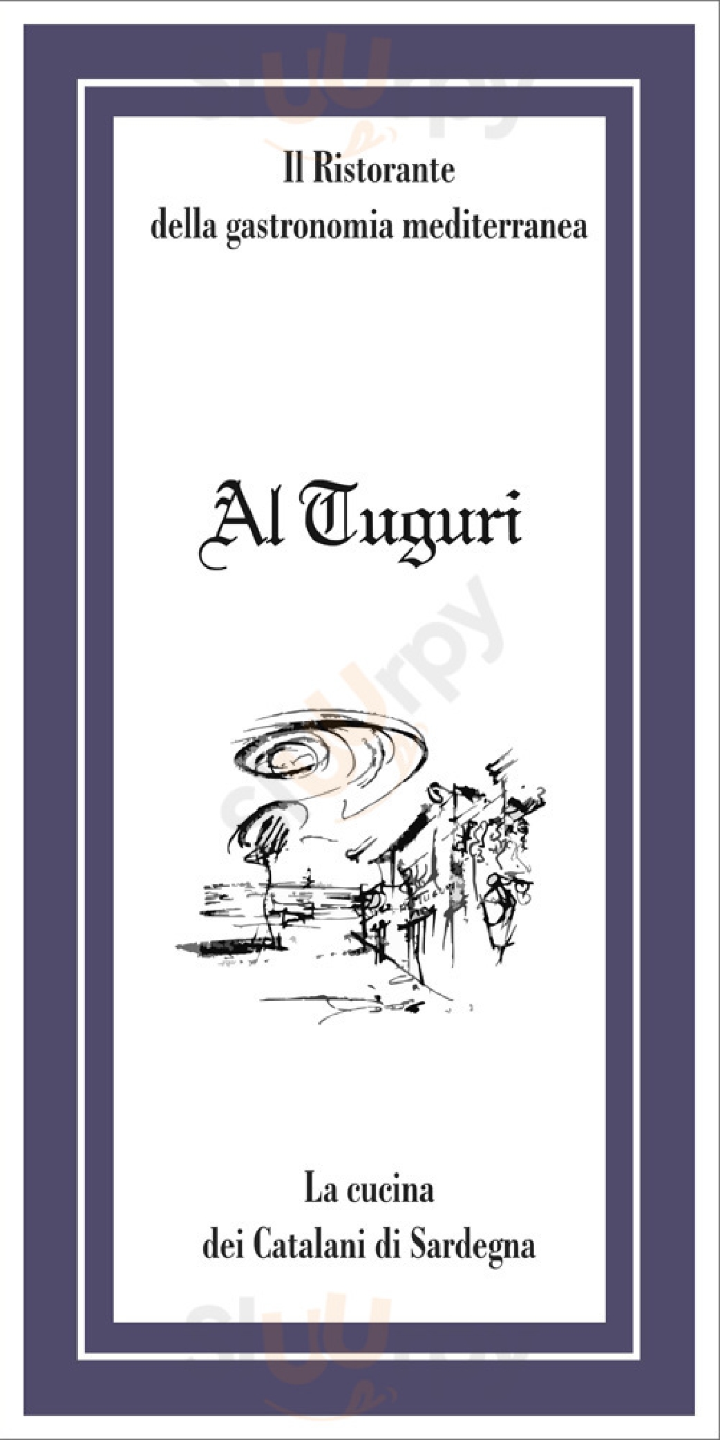 Al Tuguri Alghero menù 1 pagina