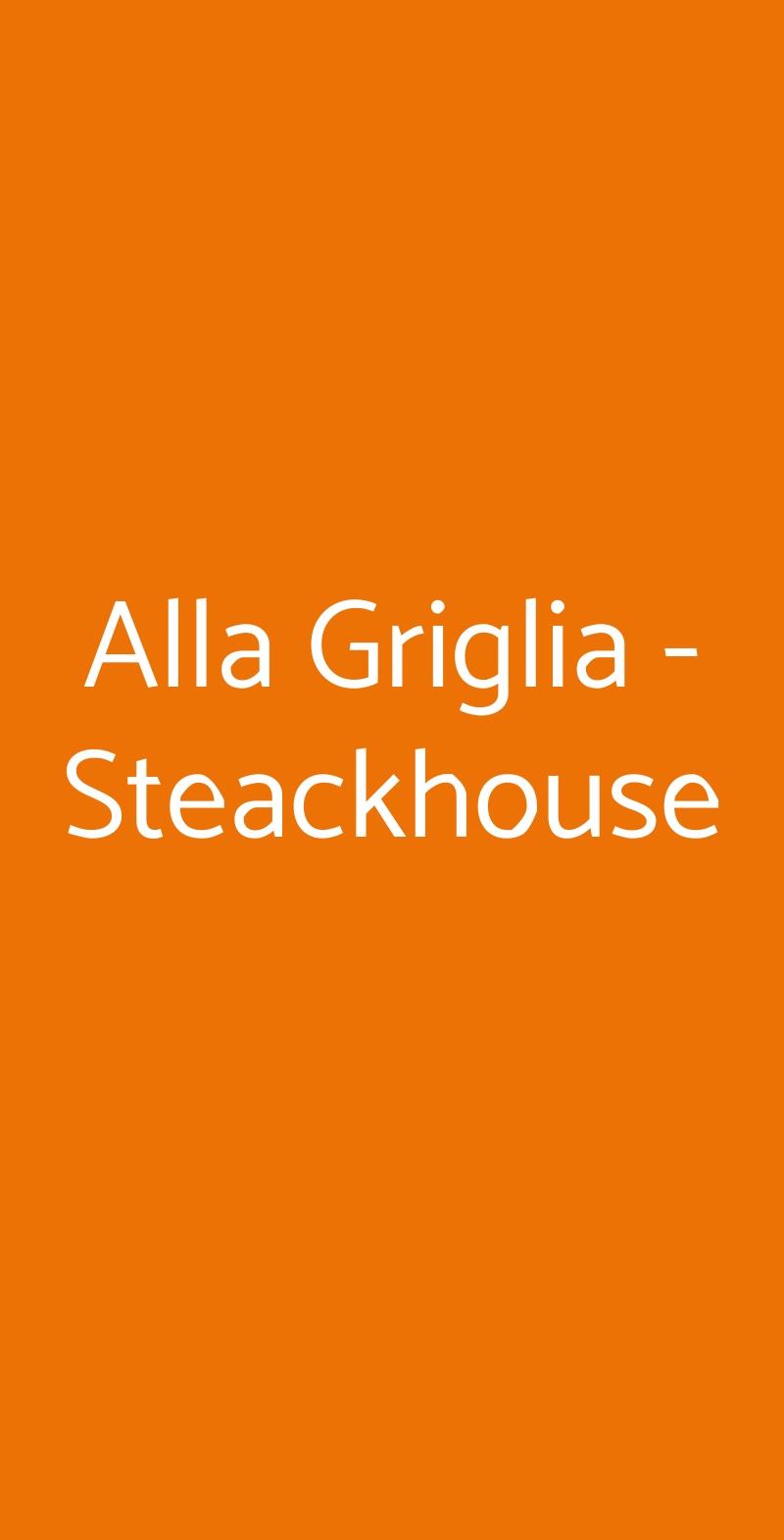 Alla Griglia - Steackhouse Diano d'Alba menù 1 pagina