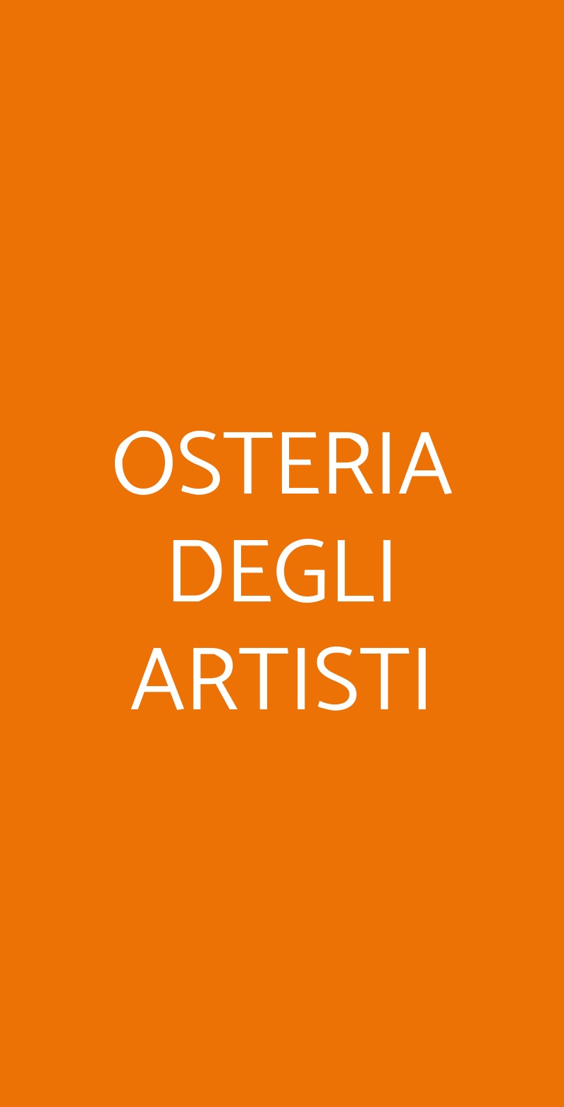 OSTERIA DEGLI ARTISTI Genova menù 1 pagina