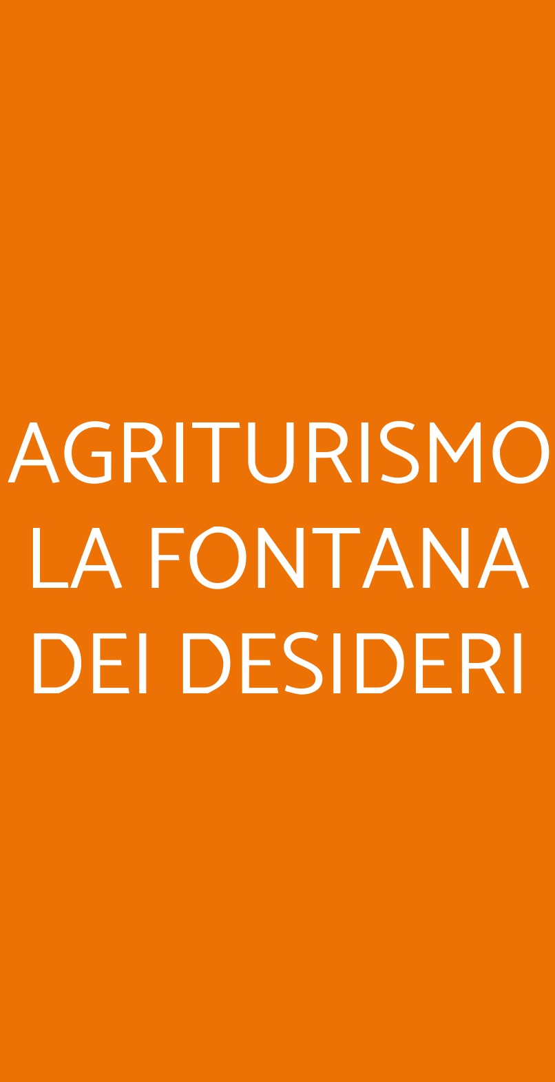 AGRITURISMO LA FONTANA DEI DESIDERI Alghero menù 1 pagina