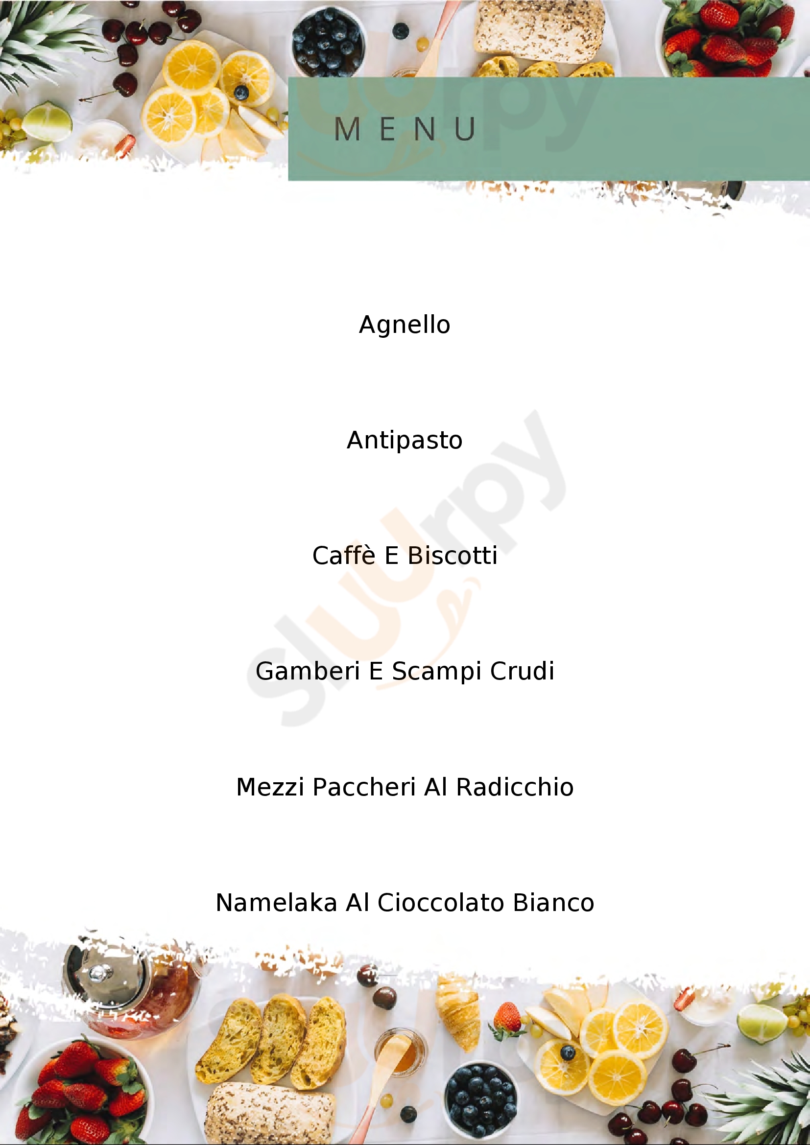 Bastia vecchia food & wine Castelfranco Veneto menù 1 pagina