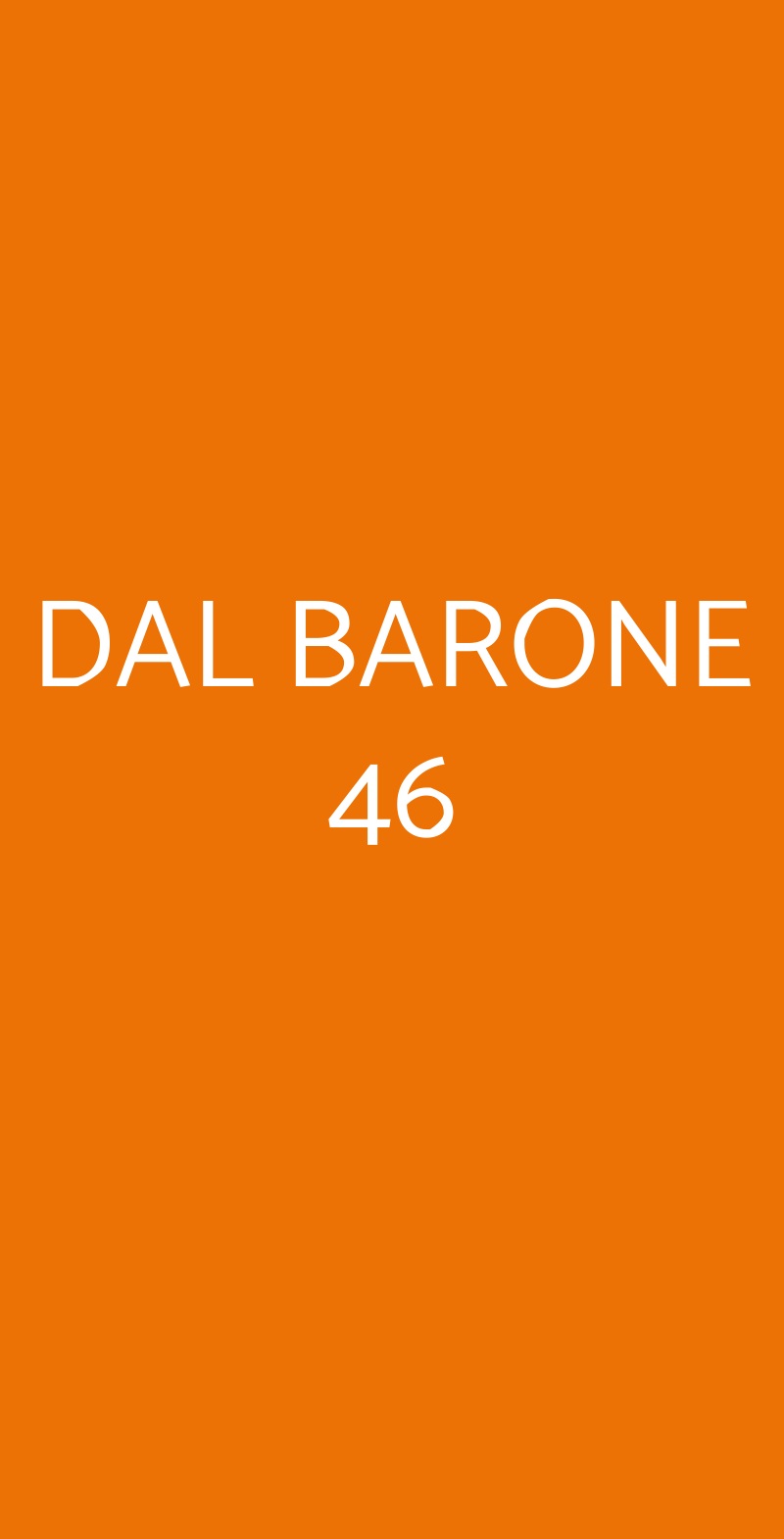 DAL BARONE 46 Bologna menù 1 pagina