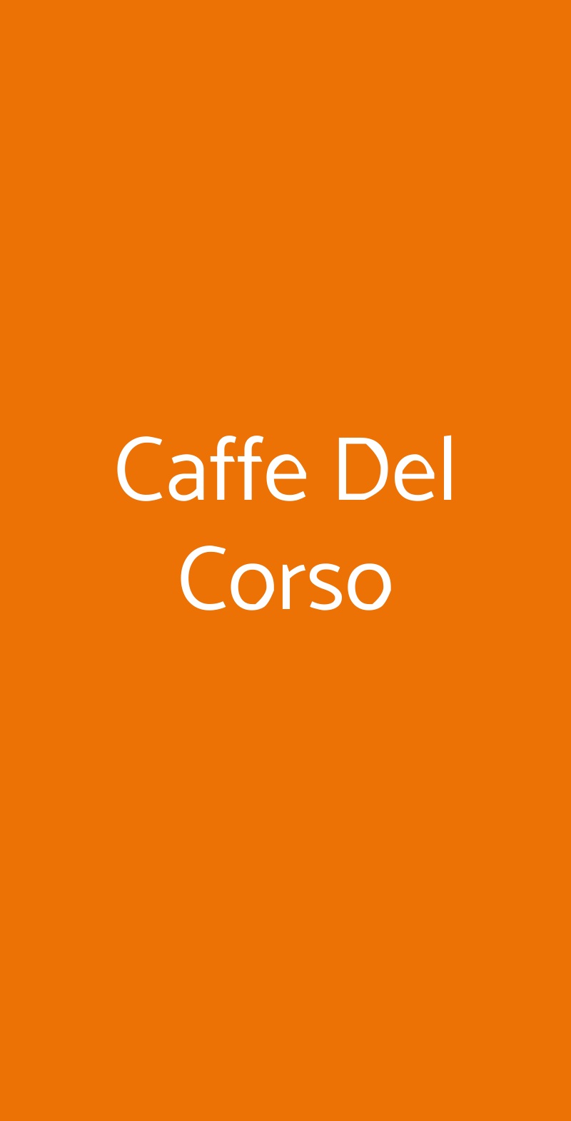 Caffe Del Corso Sassari menù 1 pagina