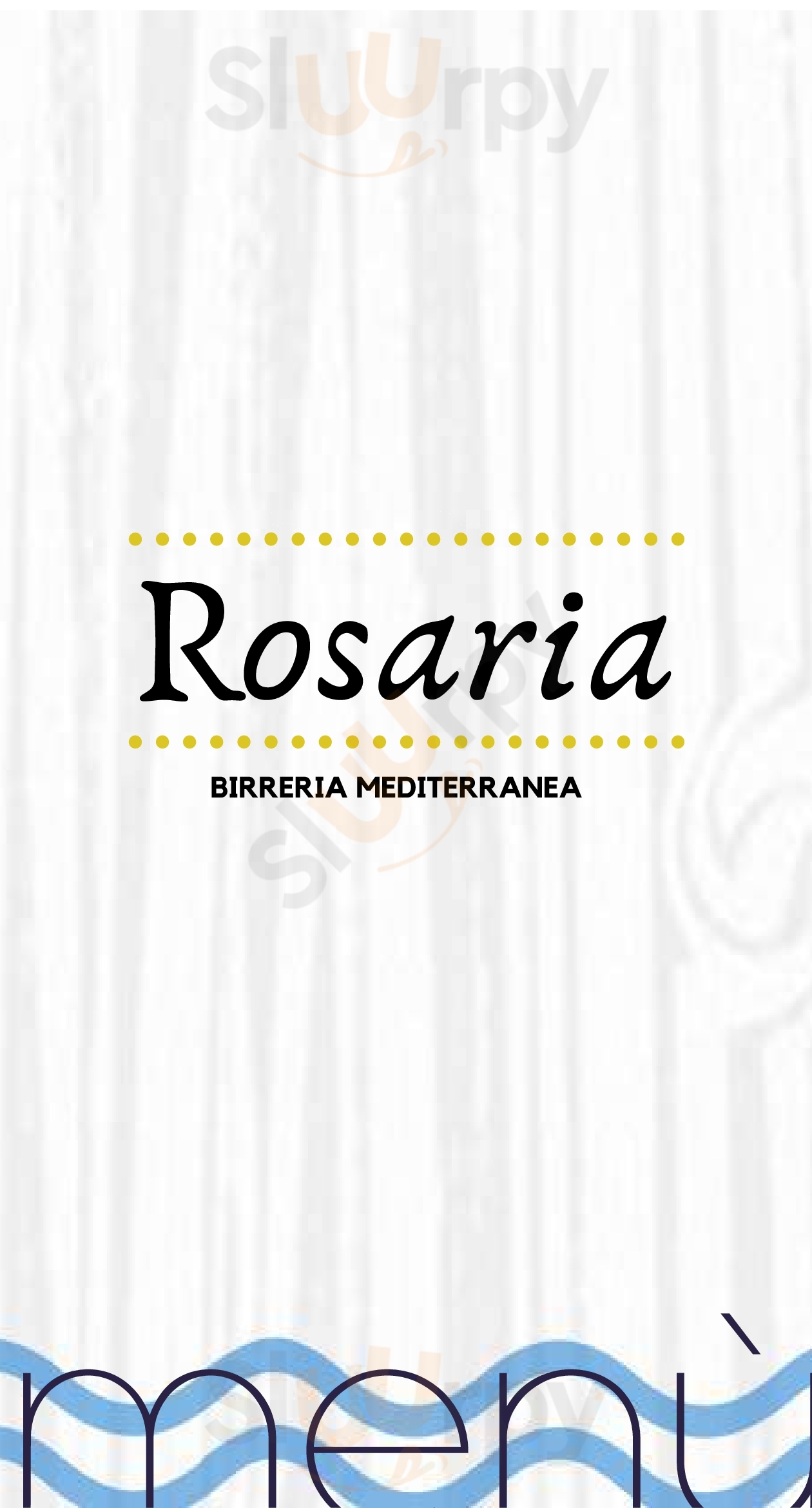 Rosaria Birreria Mediterranea Lama menù 1 pagina