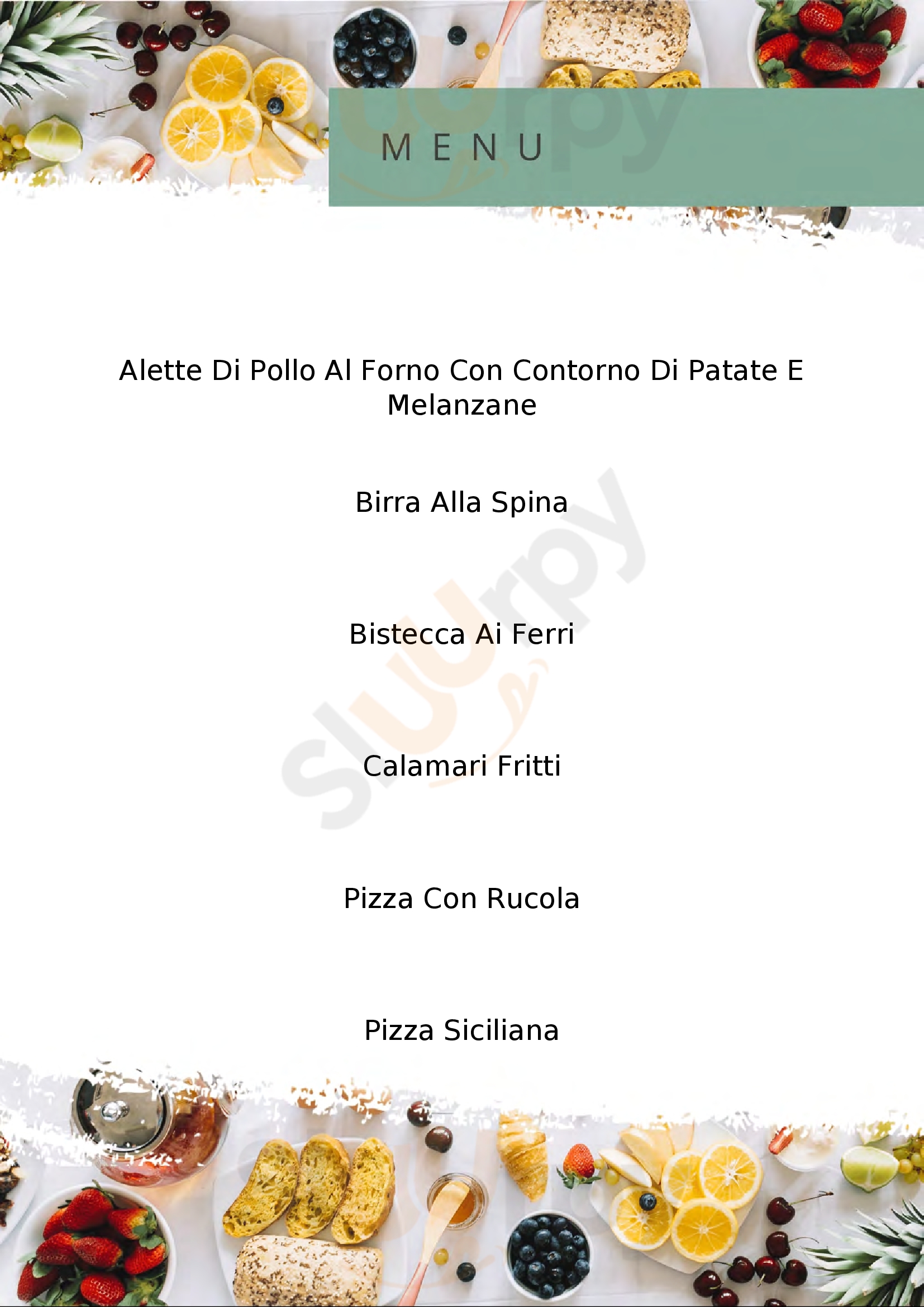 Bar Pizzeria Ristorante Vesuvio Crevacuore menù 1 pagina