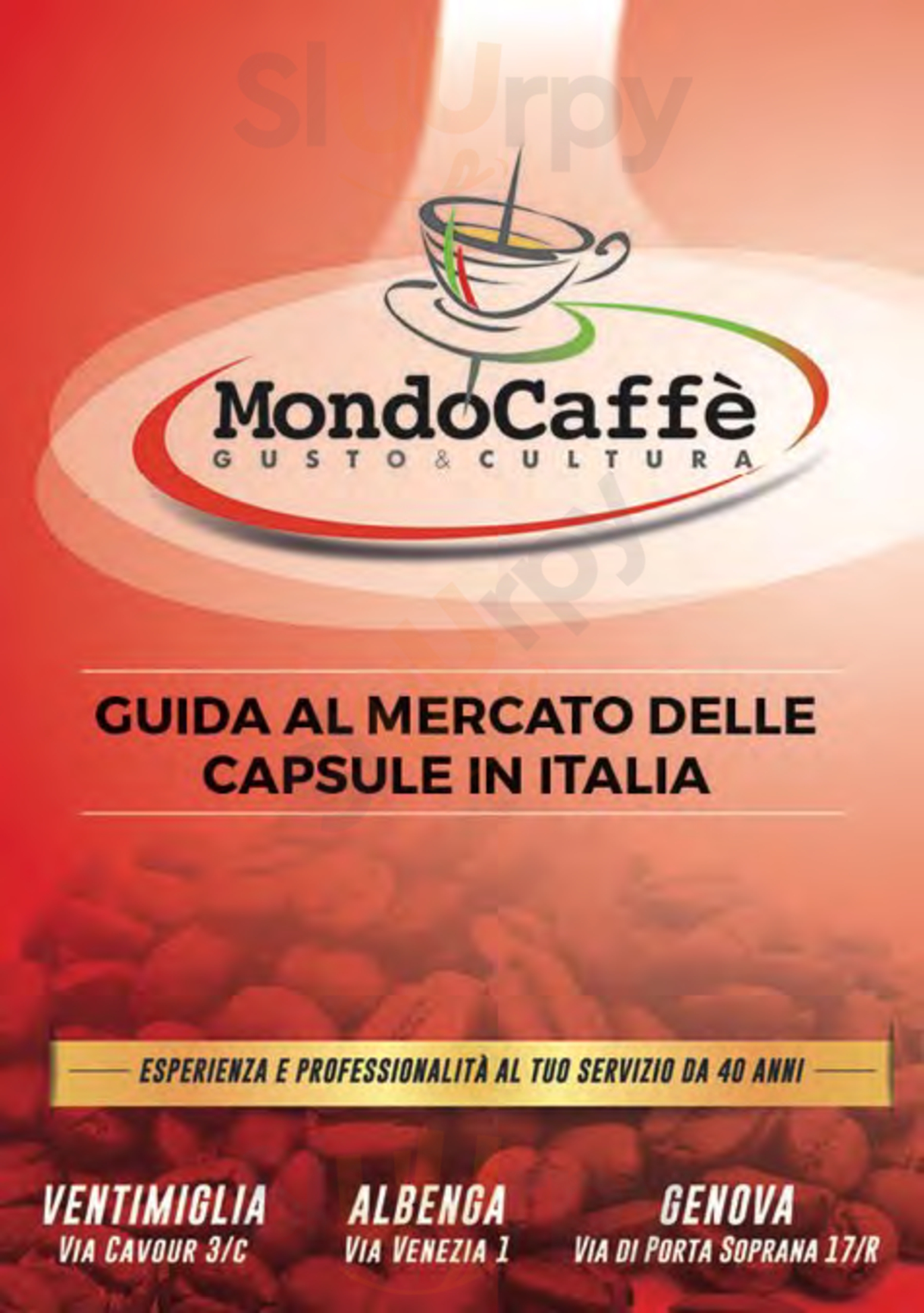 Mondocaffe' Genova Genova menù 1 pagina