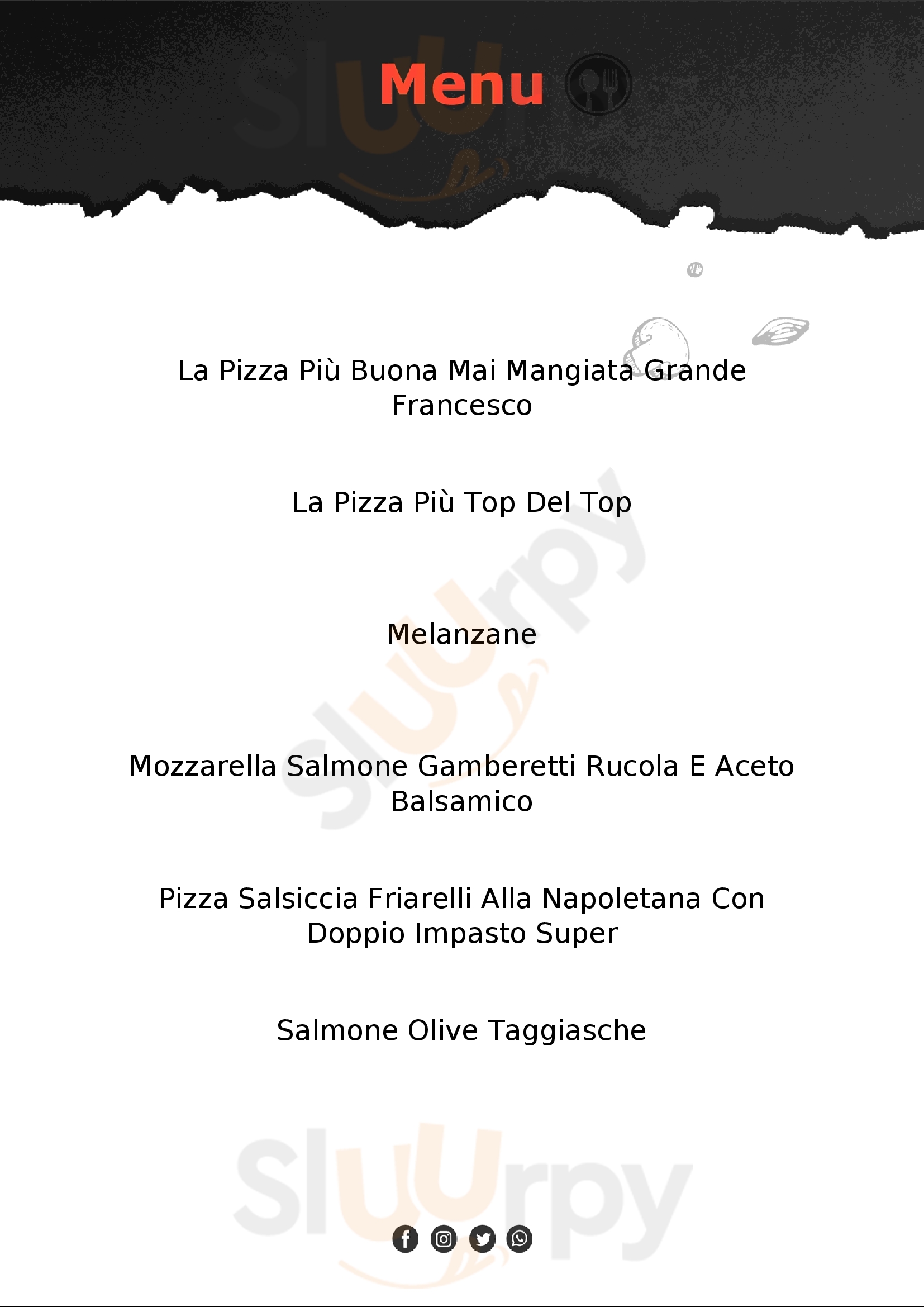 L'artigiano Della Pizza Tortona menù 1 pagina