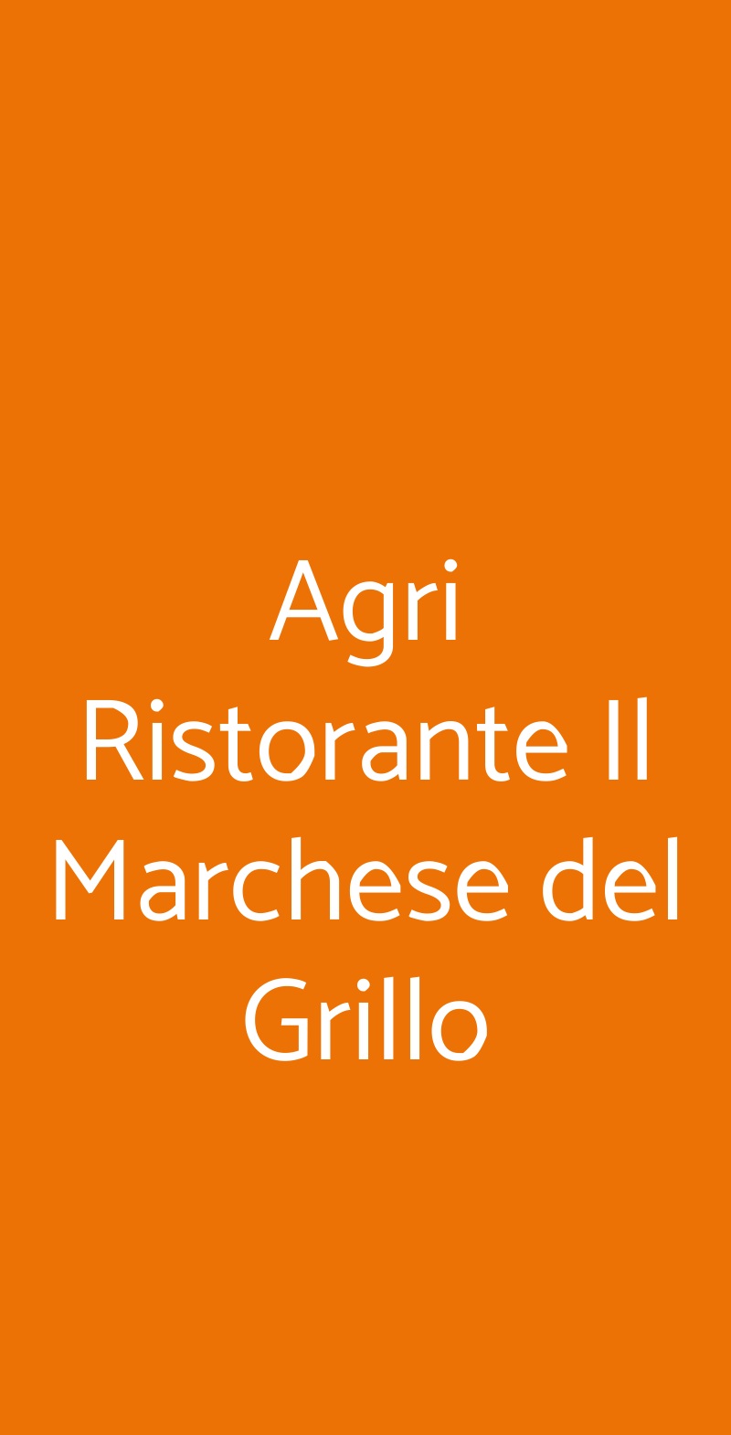 Agri Ristorante Il Marchese del Grillo Oriolo Romano menù 1 pagina