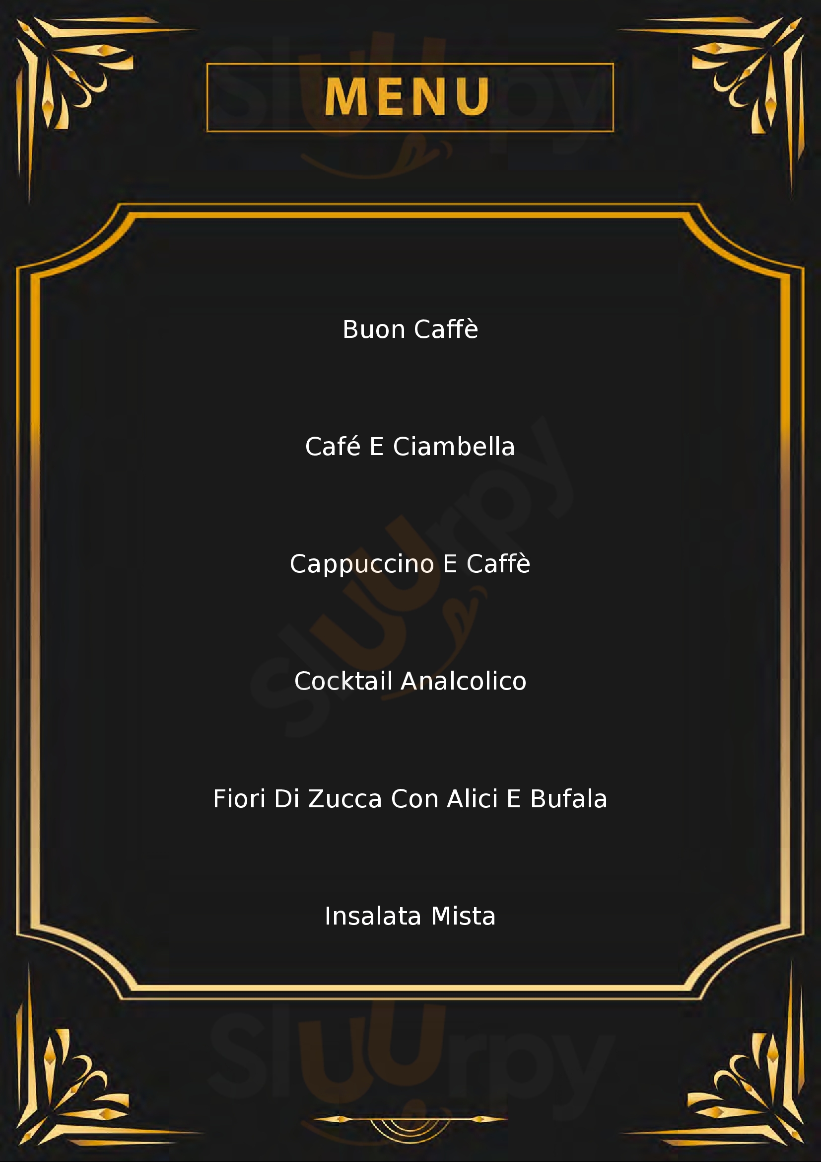 MiVà forno caffè bistrot Roma menù 1 pagina