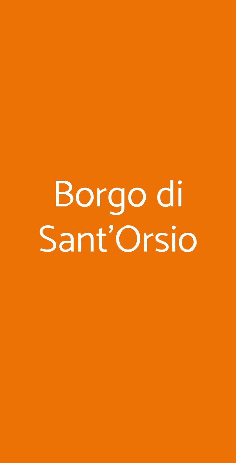 Borgo di Sant'Orsio Vejano menù 1 pagina