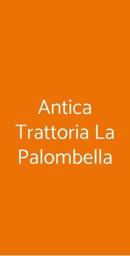 Antica Trattoria La Palombella, Tuscania