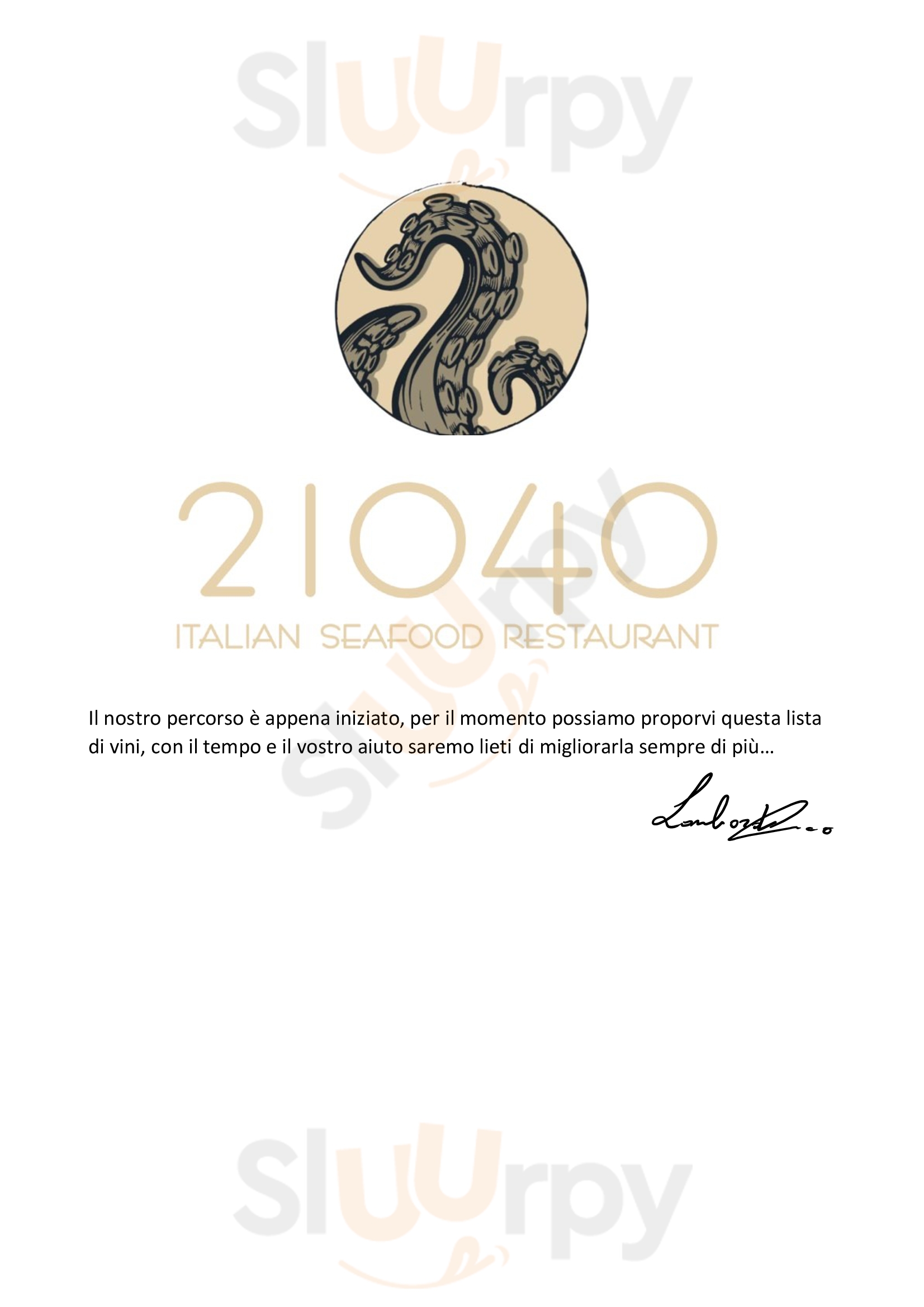 21040 Restaurant Vigevano menù 1 pagina