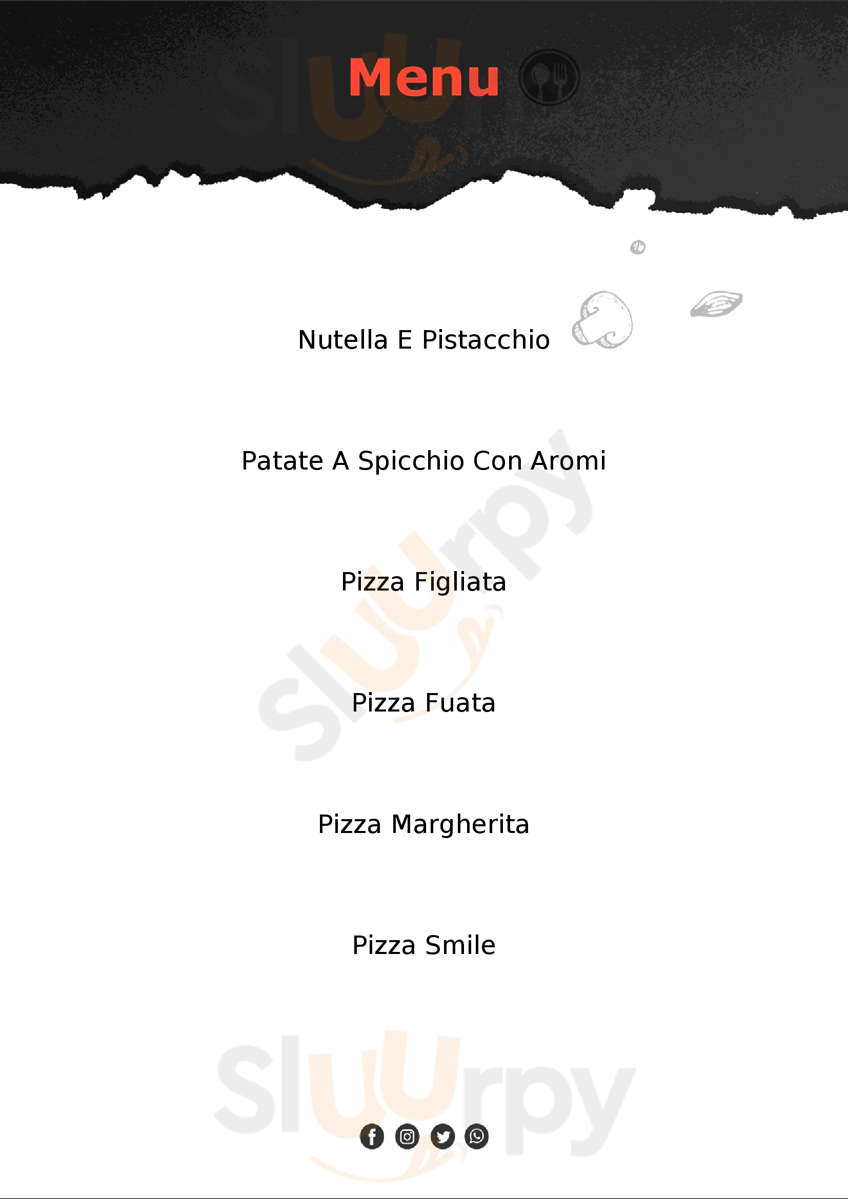 Pizzeria Ravanusa menù 1 pagina