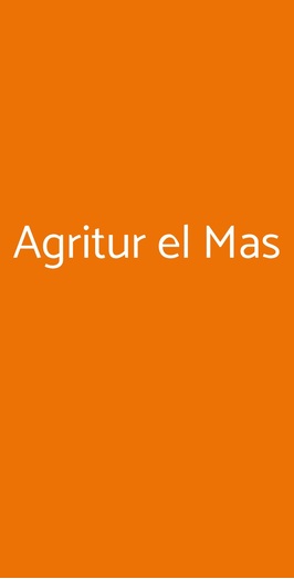 Agritur El Mas, Moena