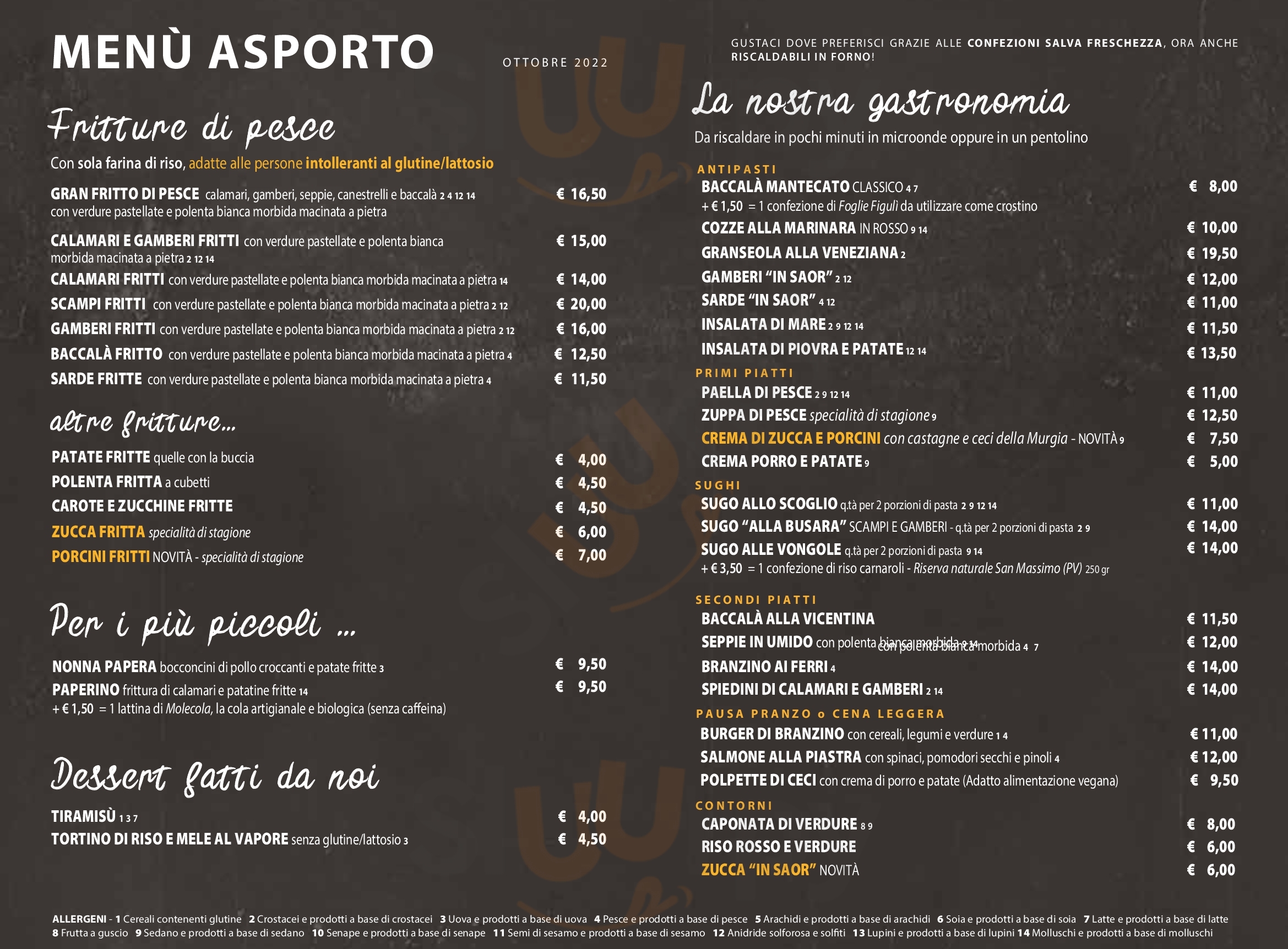 Le Papere Gastronomia Lancenigo menù 1 pagina