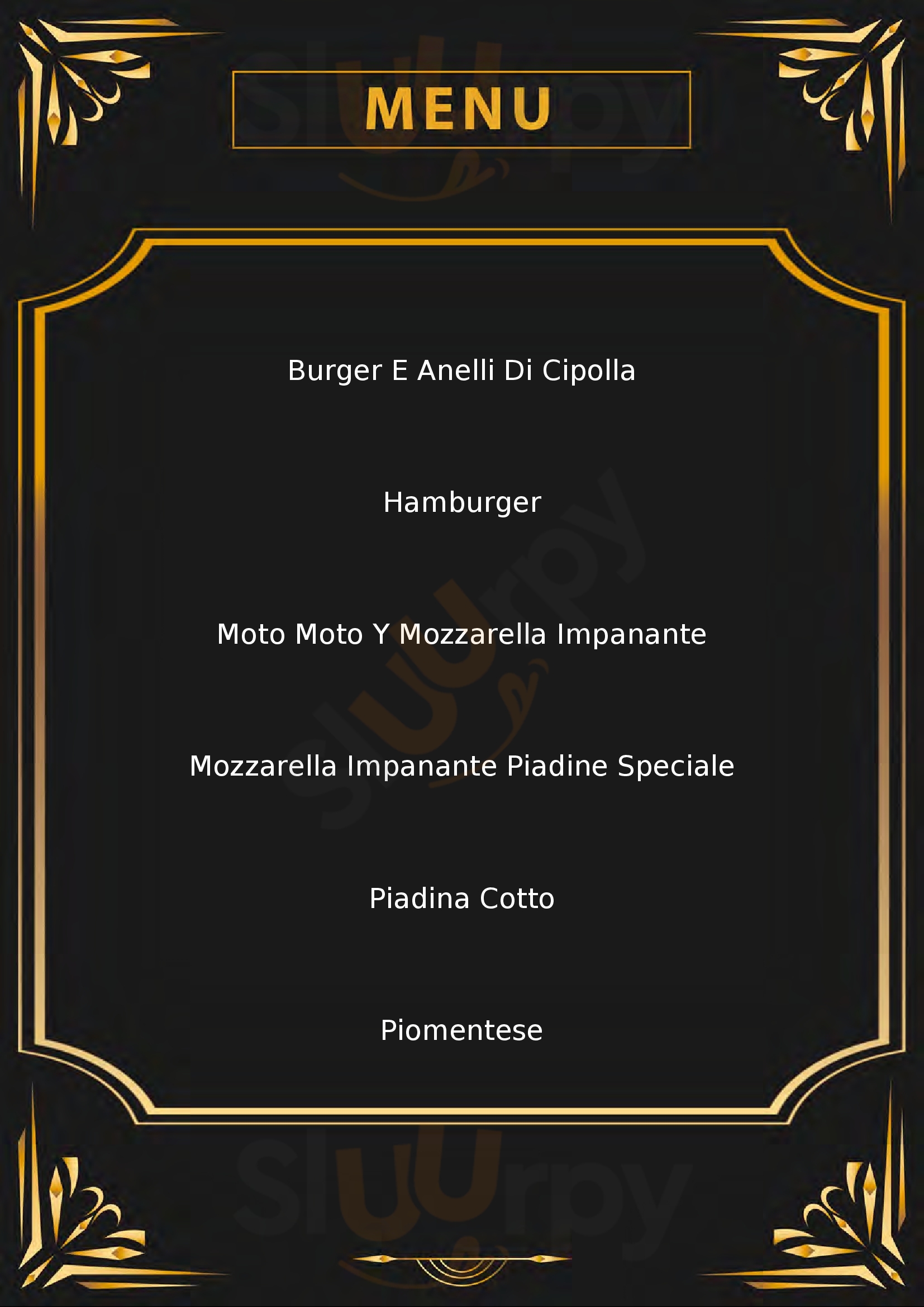 Pk Piadineria & Hamburger Bologna menù 1 pagina