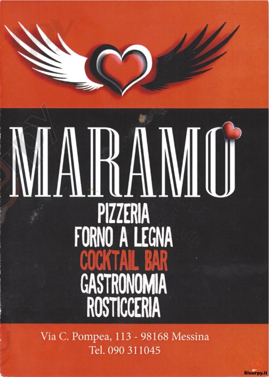 MARAMO Messina menù 1 pagina