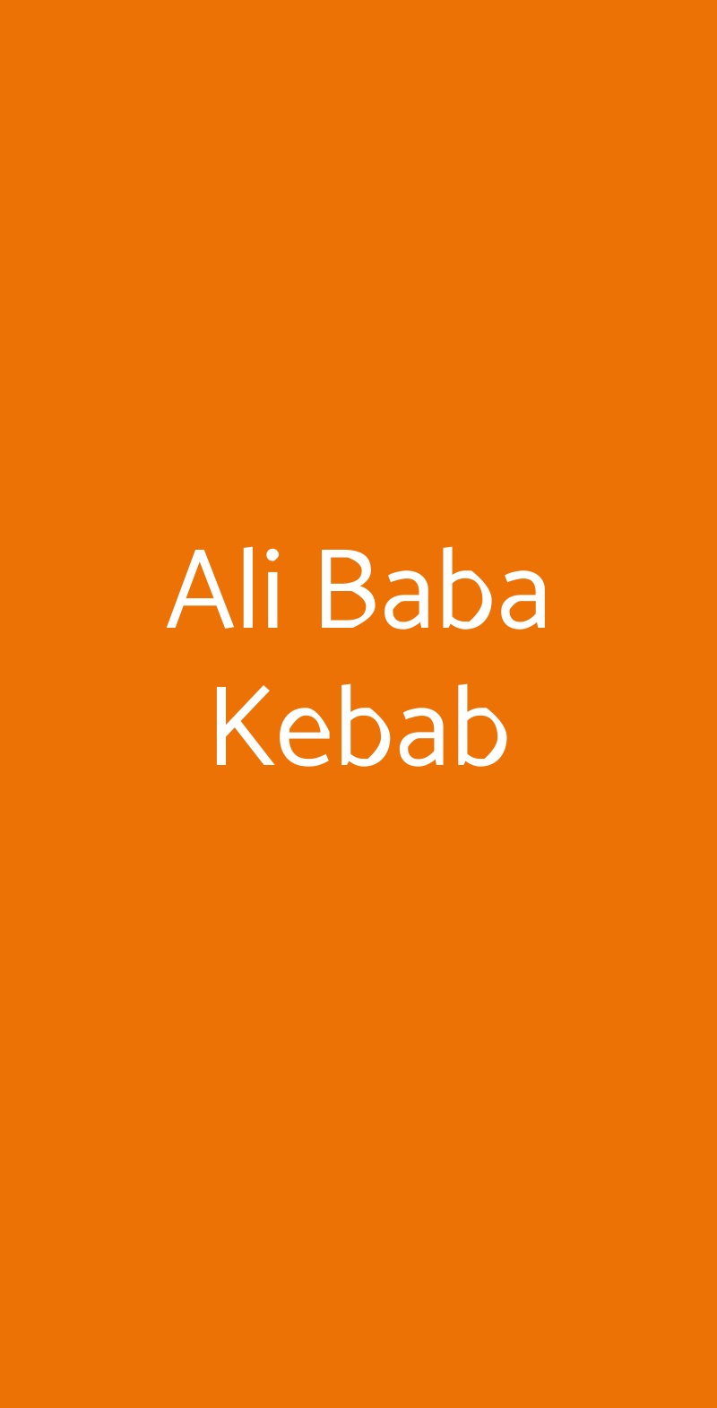 Ali Baba Kebab Ferrara menù 1 pagina