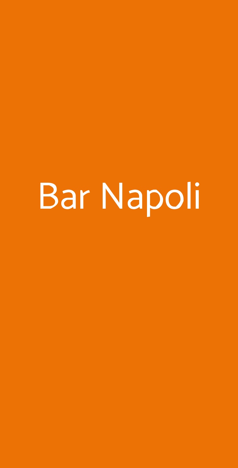 Bar Napoli Pescara menù 1 pagina
