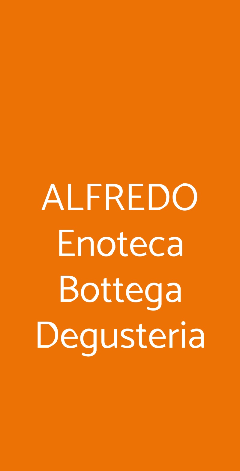 ALFREDO Enoteca Bottega Degusteria Pescara menù 1 pagina