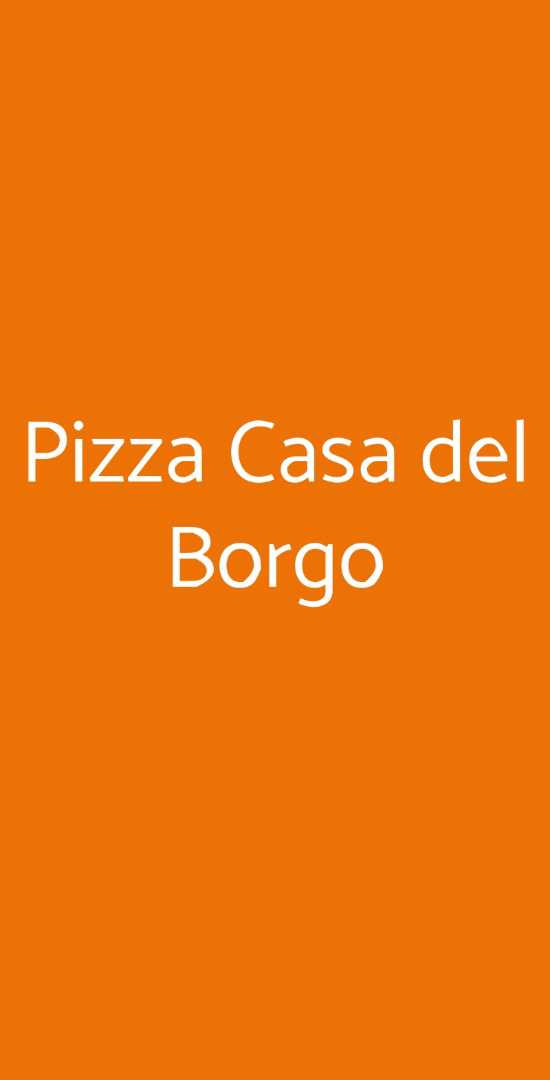 Pizza Casa del Borgo Faenza menù 1 pagina