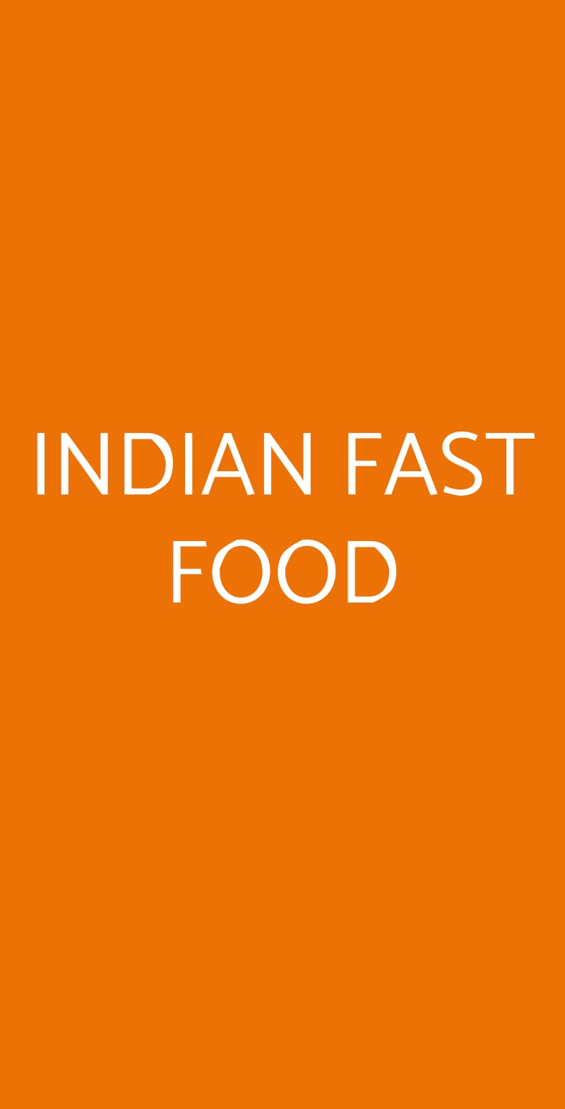INDIAN FAST FOOD Faenza menù 1 pagina