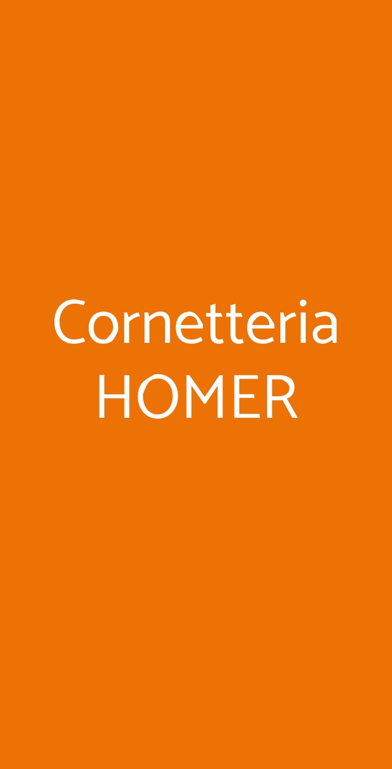 Cornetteria HOMER Pescara menù 1 pagina