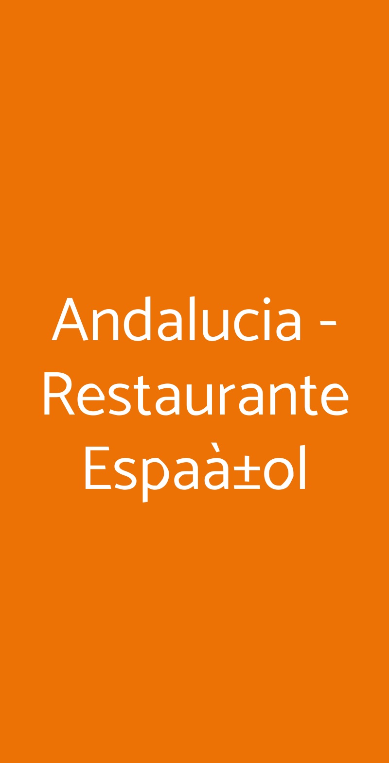 Andalucia - Restaurante Espaà±ol L'Aquila menù 1 pagina