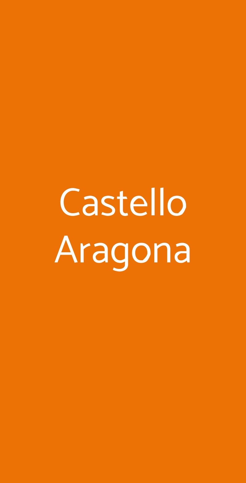 Castello Aragona Vasto menù 1 pagina