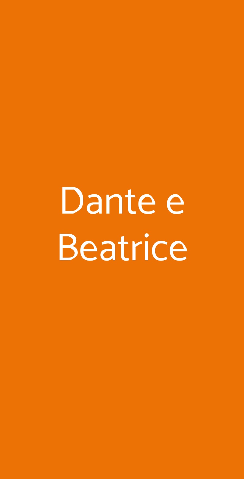 Dante e Beatrice Vasto menù 1 pagina