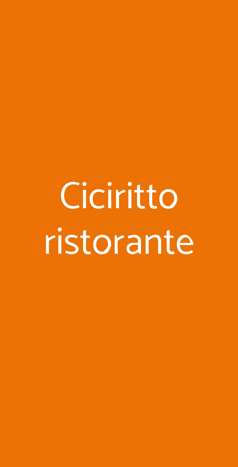 Ciciritto ristorante Cinisi menù 1 pagina