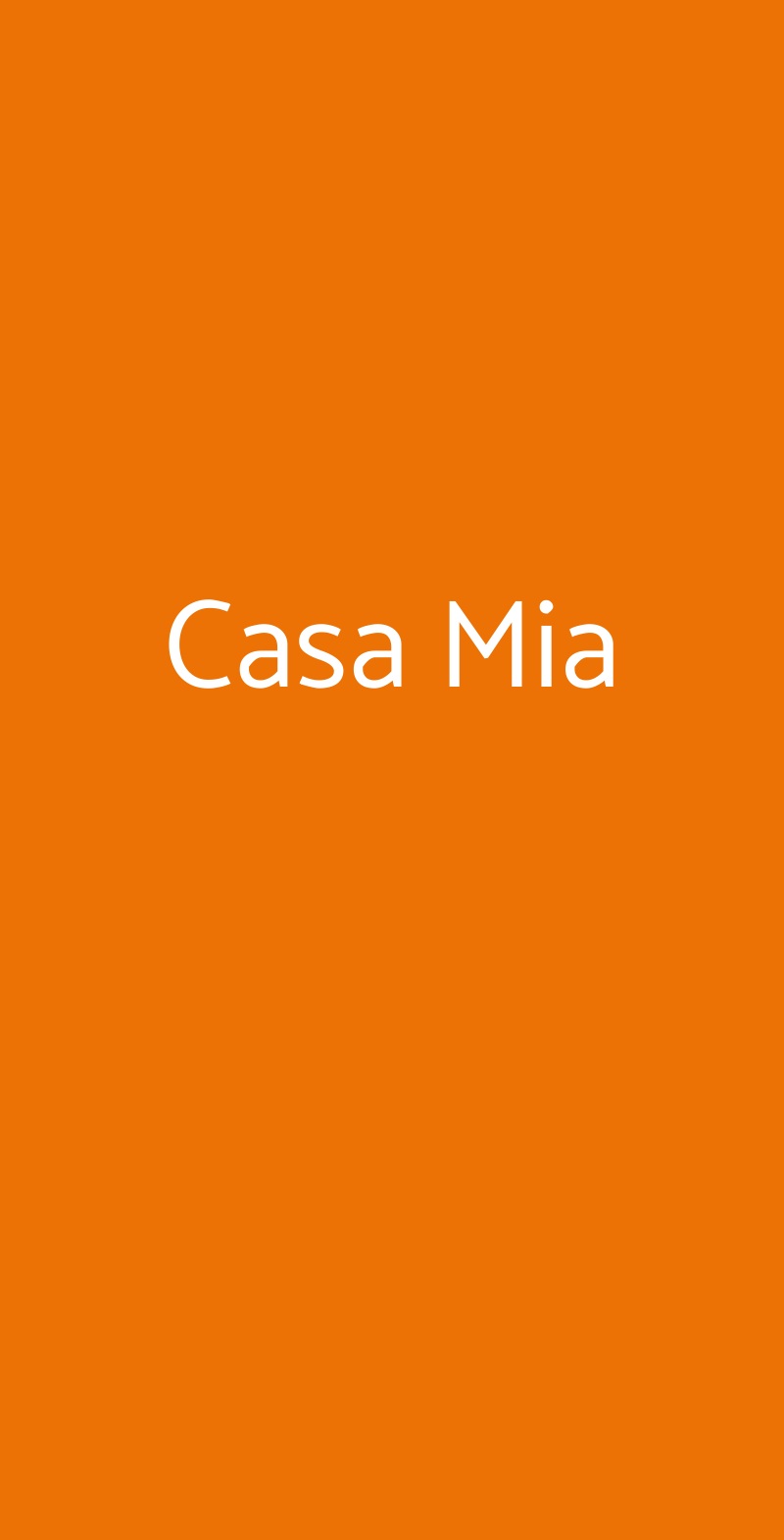 Casa Mia Palermo menù 1 pagina