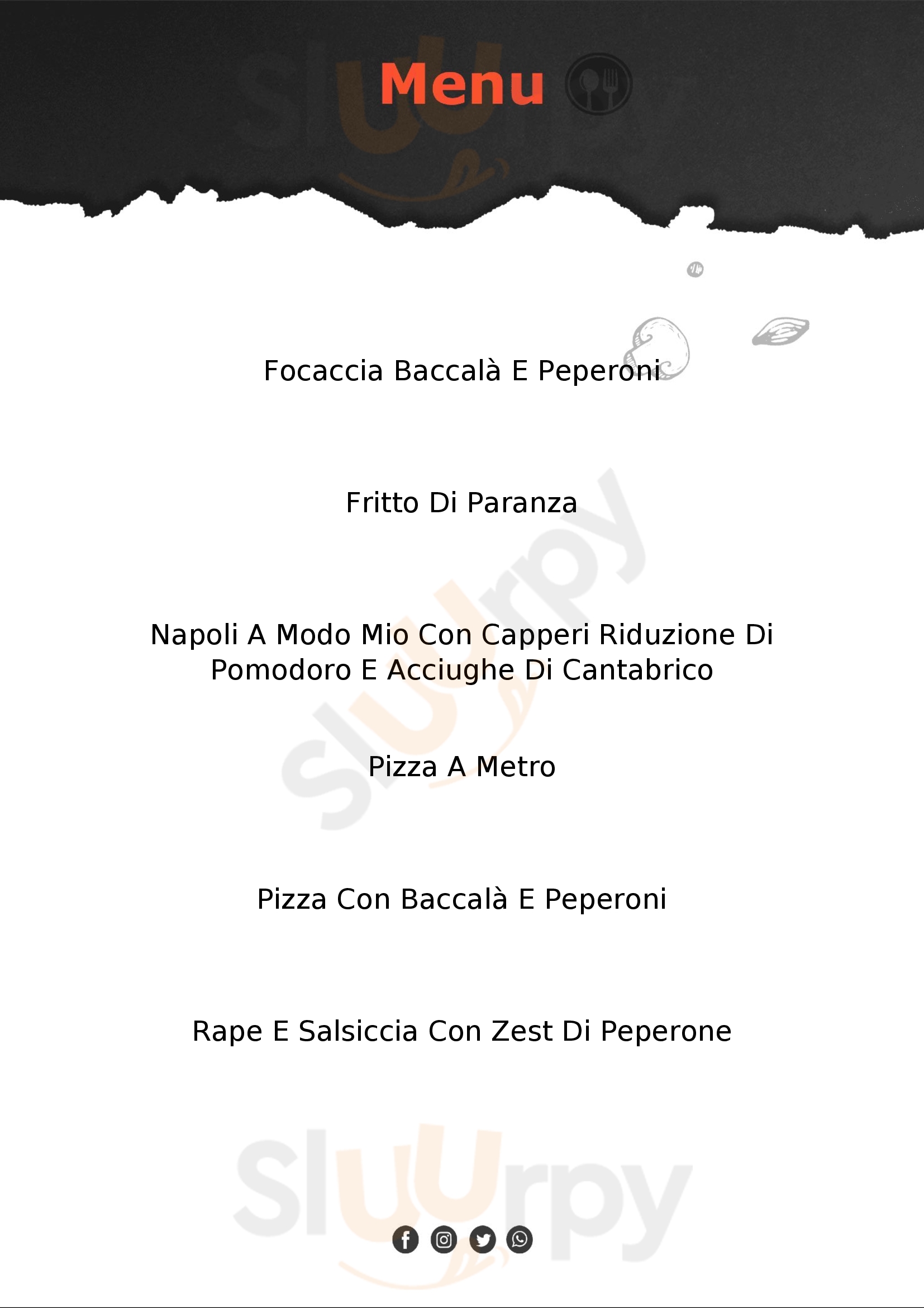 Bar Gelateria Pizzeria Costa Verde Torino di Sangro menù 1 pagina