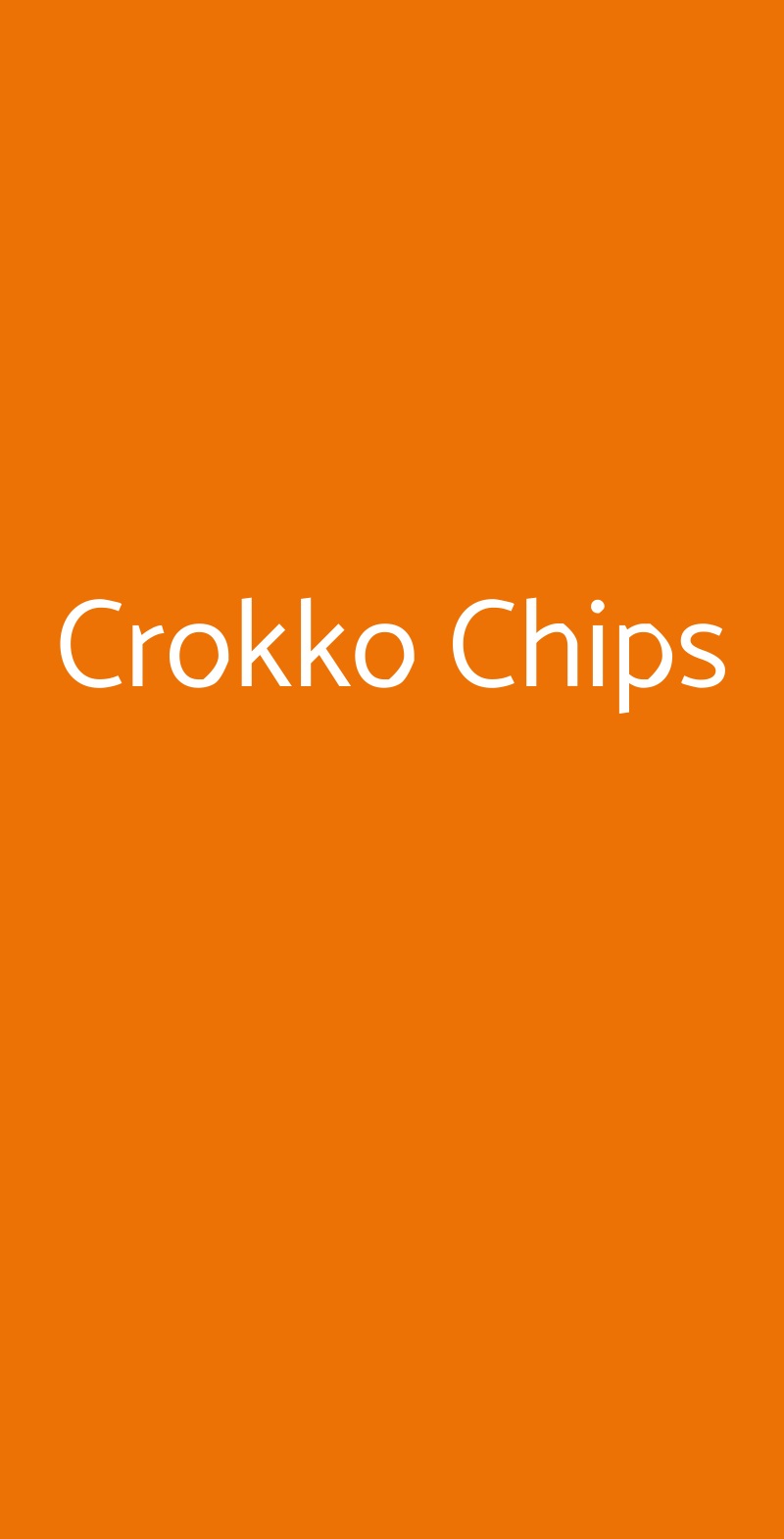 Crokko Chips Chieti menù 1 pagina