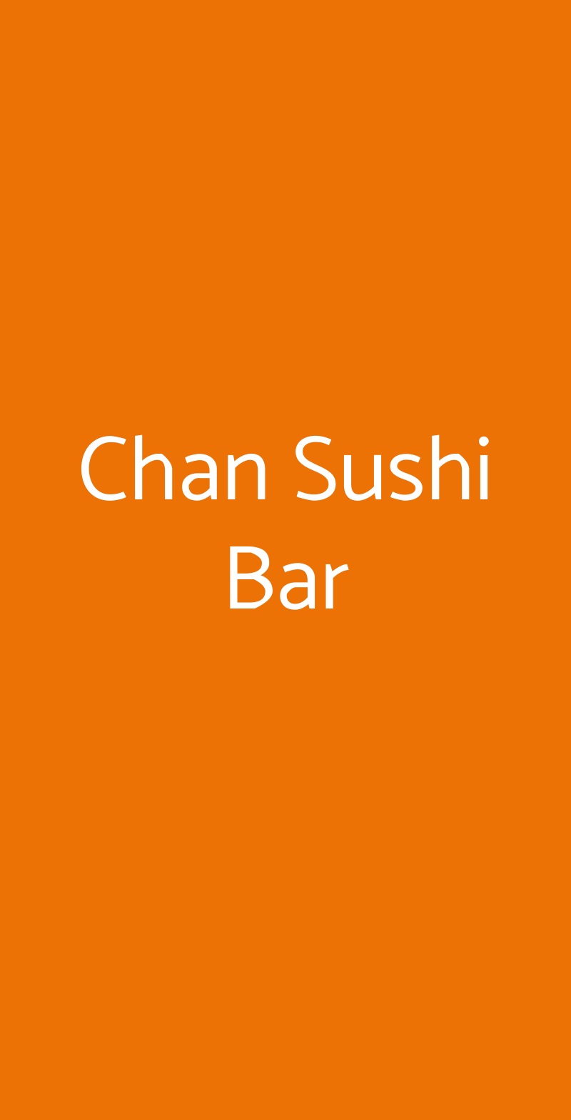 Chan Sushi Bar Palermo menù 1 pagina