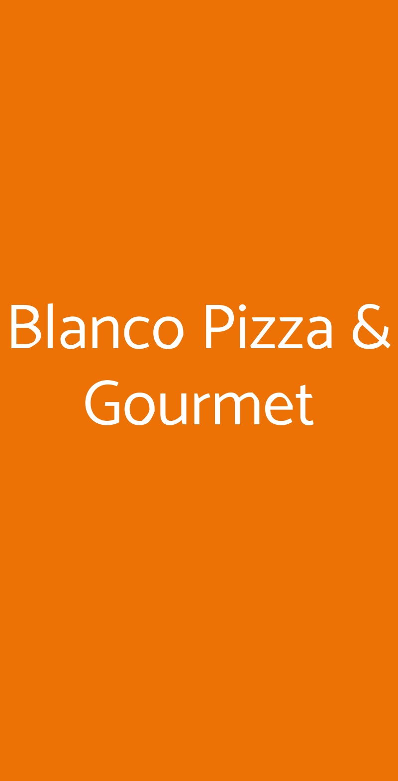 Blanco Pizza & Gourmet Palermo menù 1 pagina