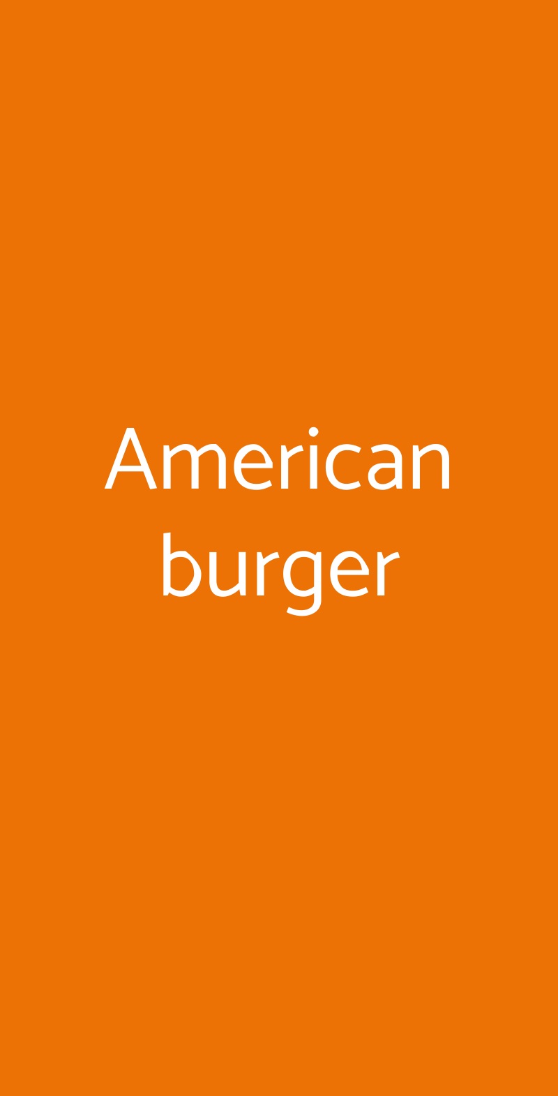 American burger Palermo menù 1 pagina