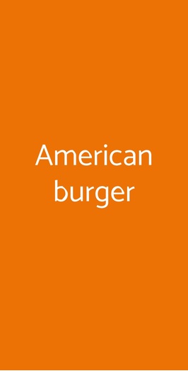 American Burger, Palermo