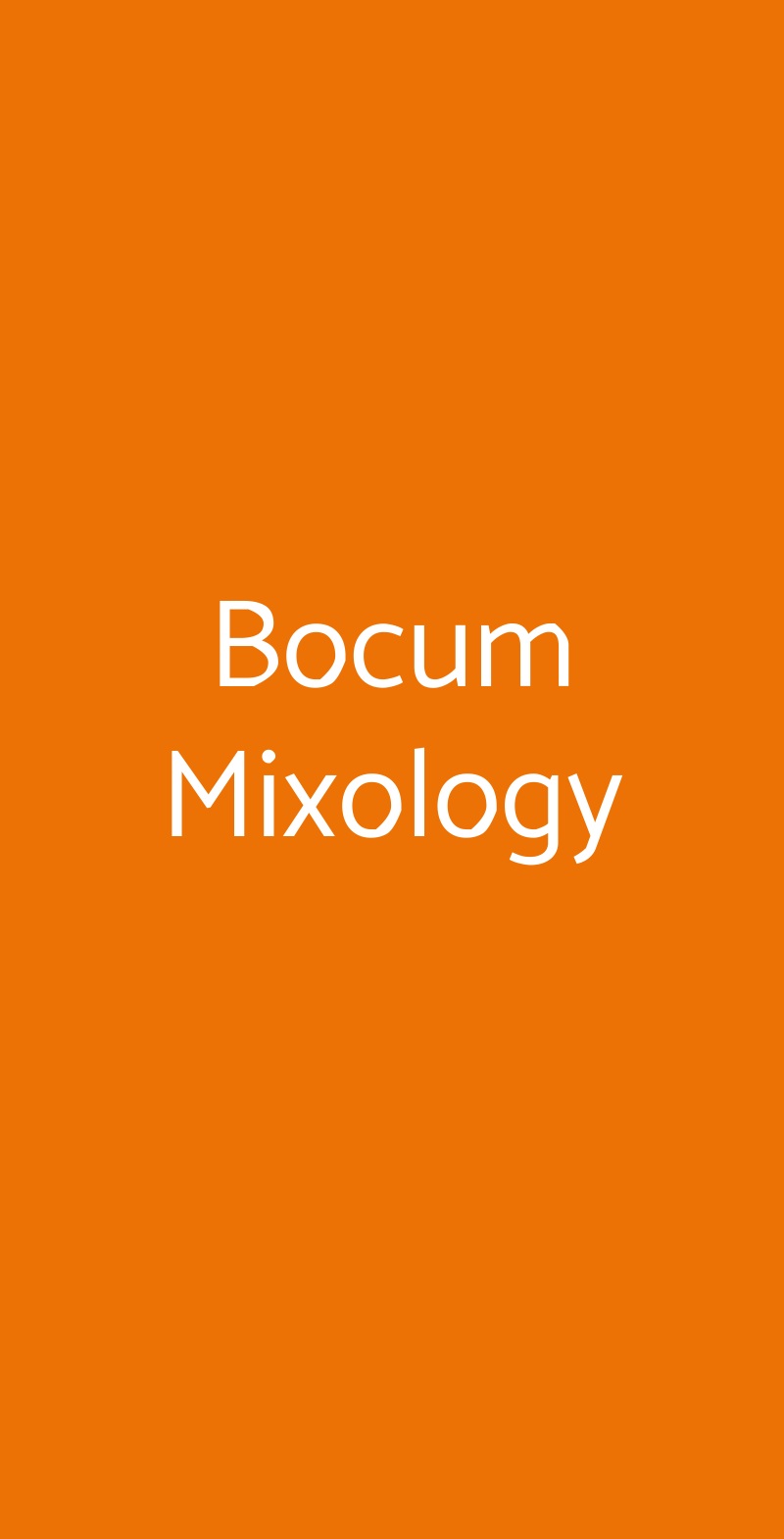 Bocum Mixology Palermo menù 1 pagina