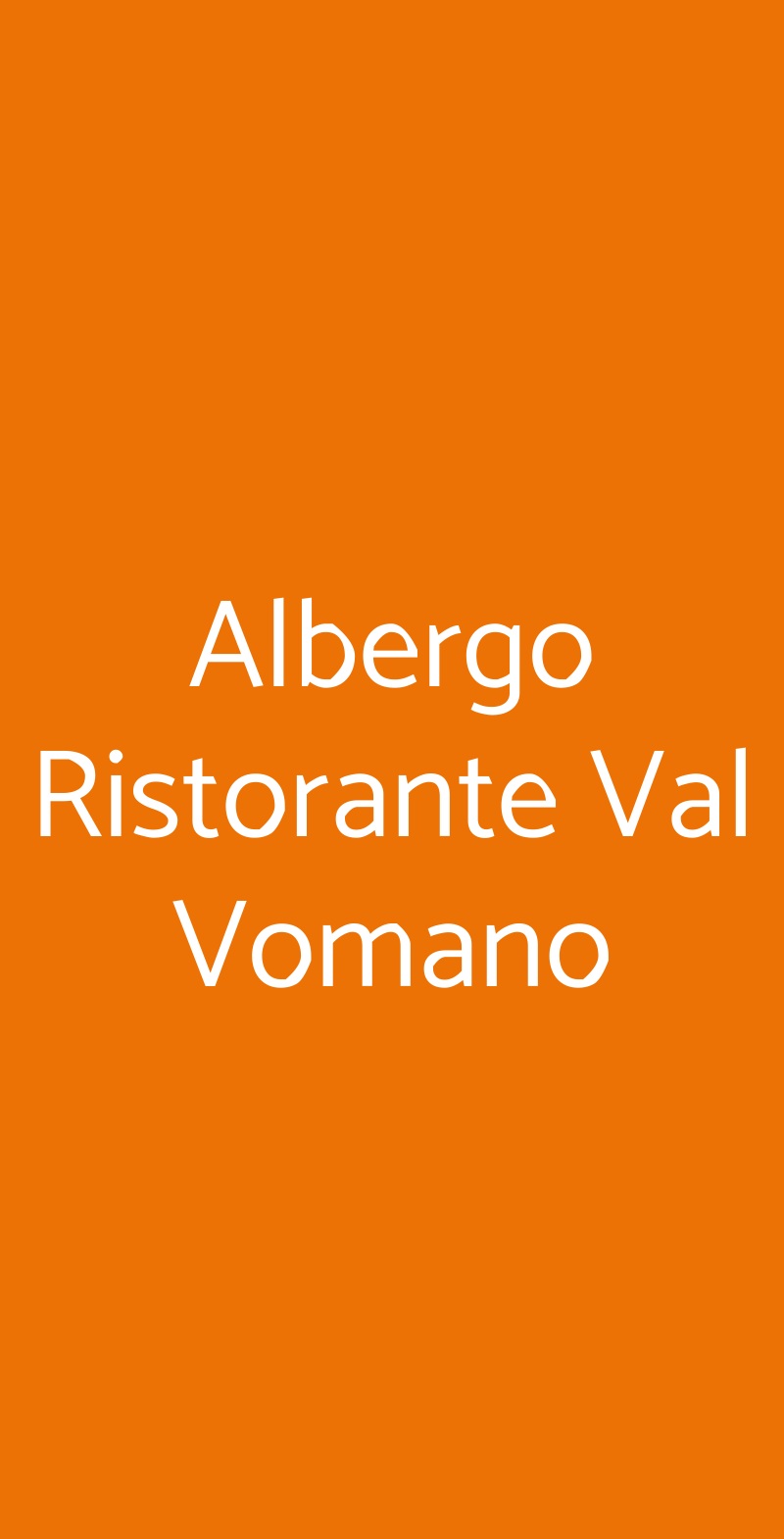 Albergo Ristorante Val Vomano Penna Sant'Andrea menù 1 pagina