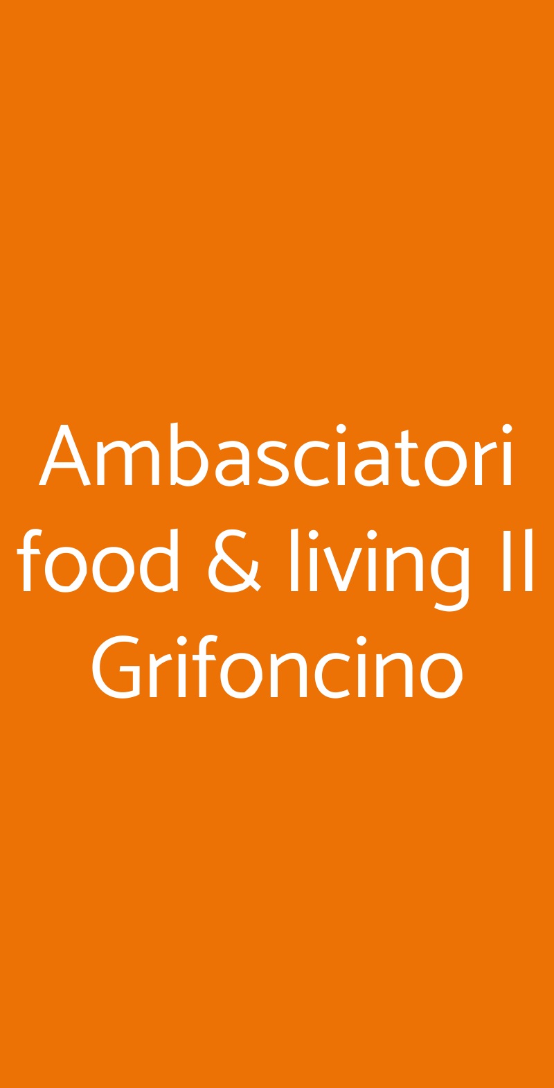 Ambasciatori food & living Il Grifoncino Fiuggi menù 1 pagina