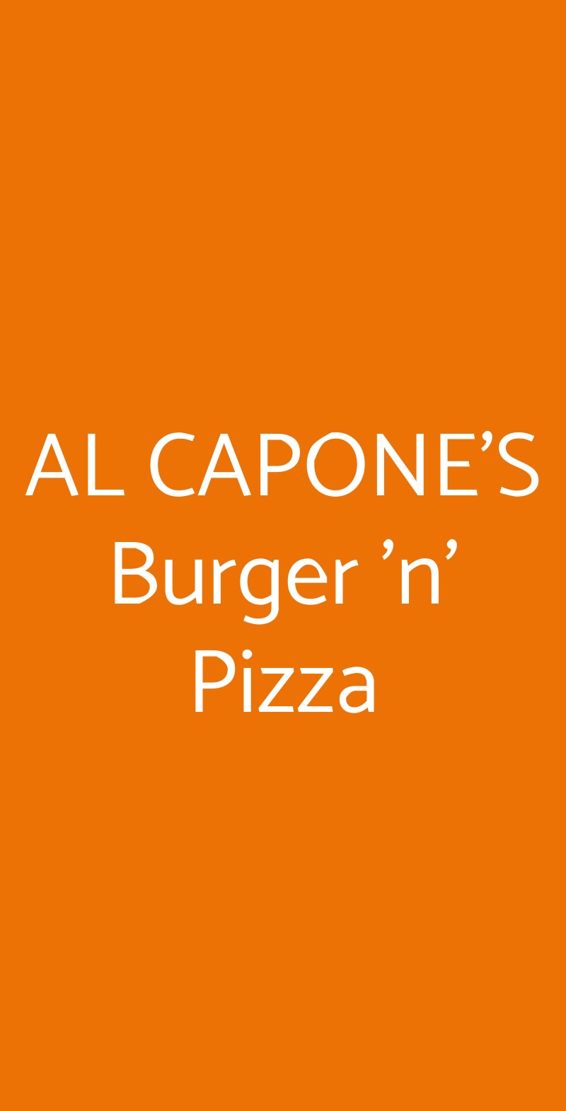 AL CAPONE'S Burger 'n' Pizza Cassino menù 1 pagina