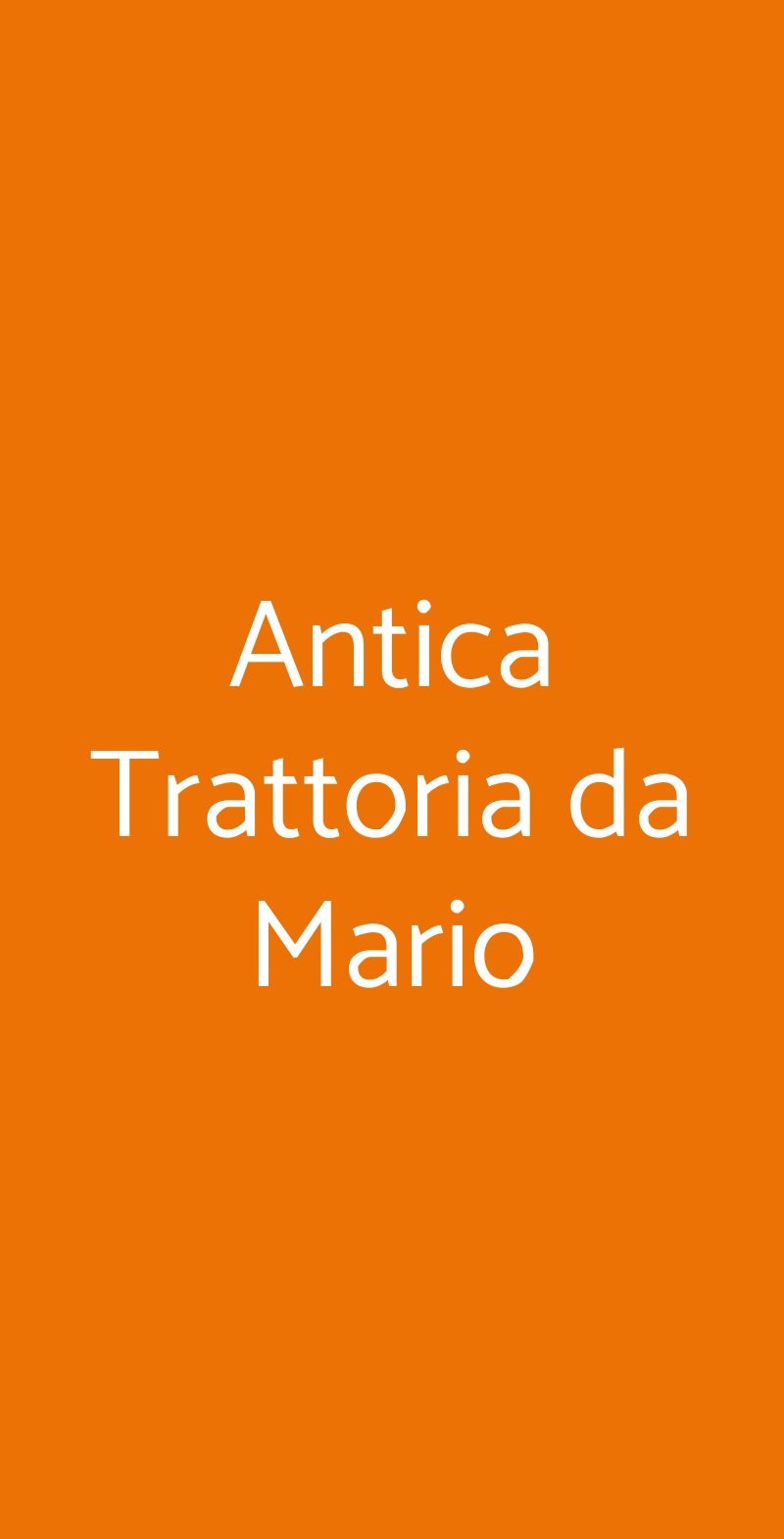 Antica Trattoria da Mario Cassino menù 1 pagina