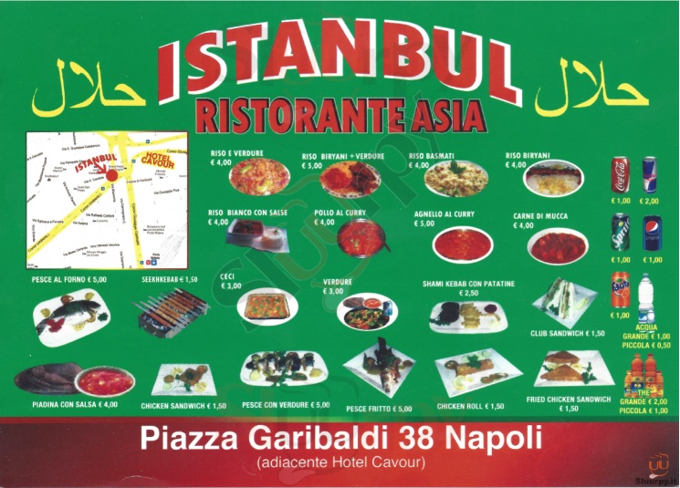 ISTANBUL, Piazza Garibaldi, 38 Napoli menù 1 pagina