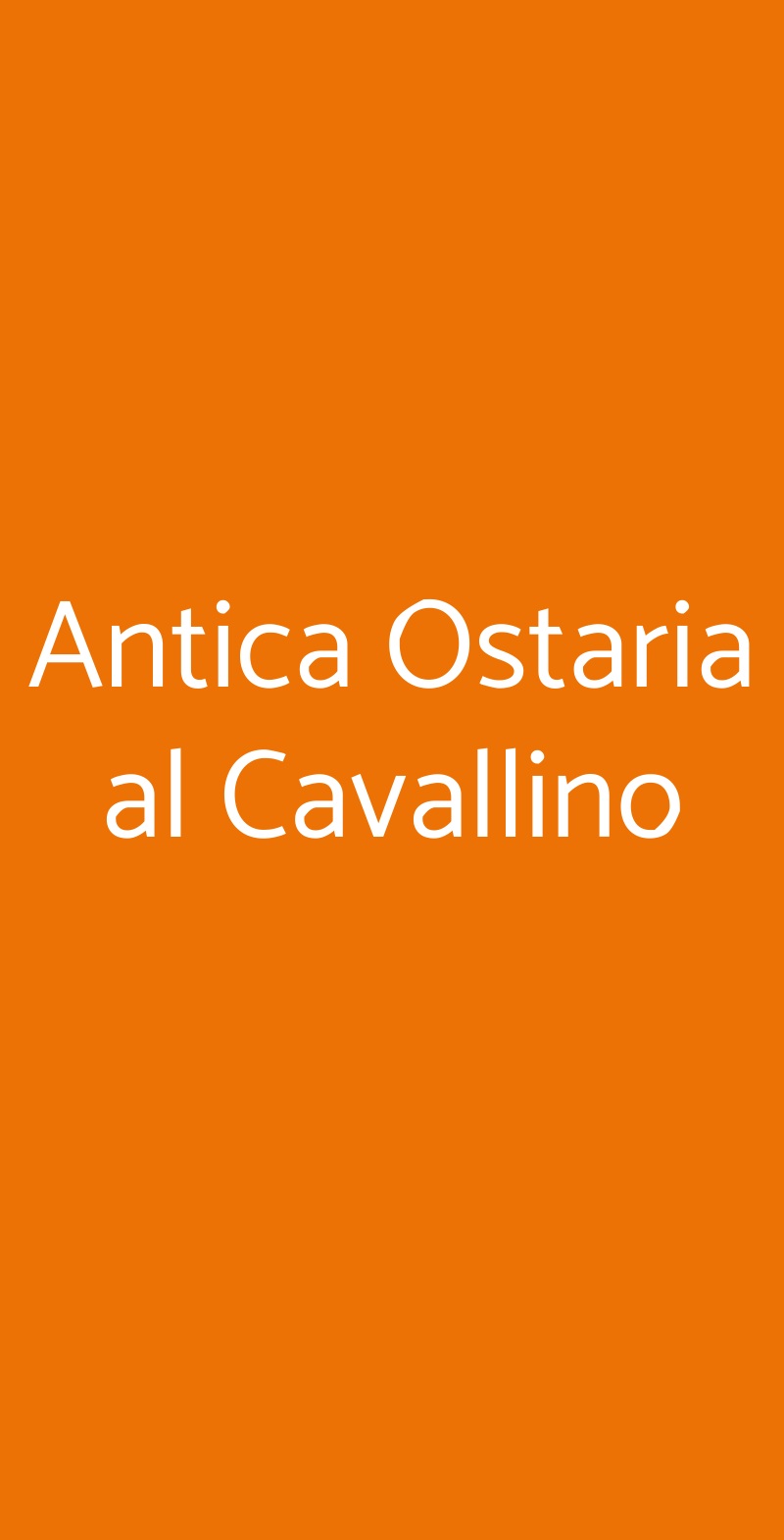 Antica Ostaria al Cavallino Treviso menù 1 pagina